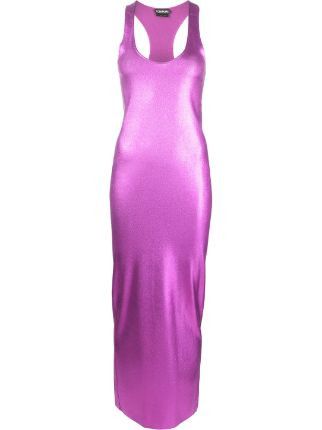 image of Tom Ford O1Loc1C0324 Ack303 Long Dress In Purple, Women's (Size Large)
