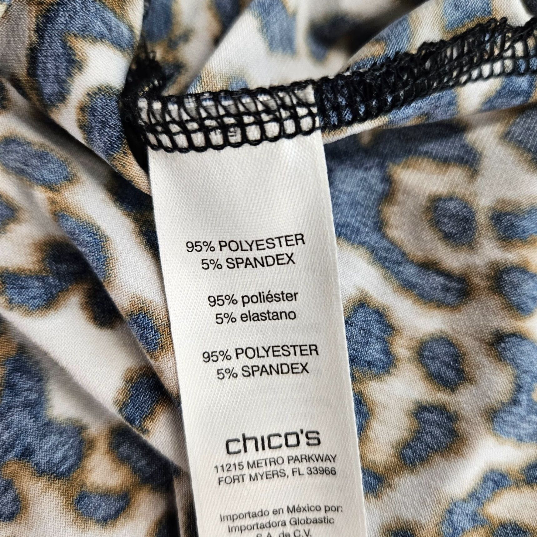 Vintage Chico's Womens Dress S Small Black Brown Animal Print Sleeveless Sheath Size S / US 4 / IT 40 - 5 Thumbnail