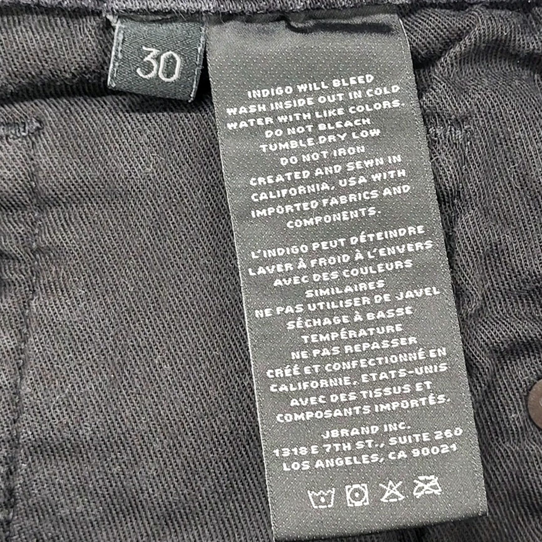 J Brand J Brand Jeans Men's 30x31 Black Kane Straight Fit Jeans Size US 30 / EU 46 - 6 Thumbnail