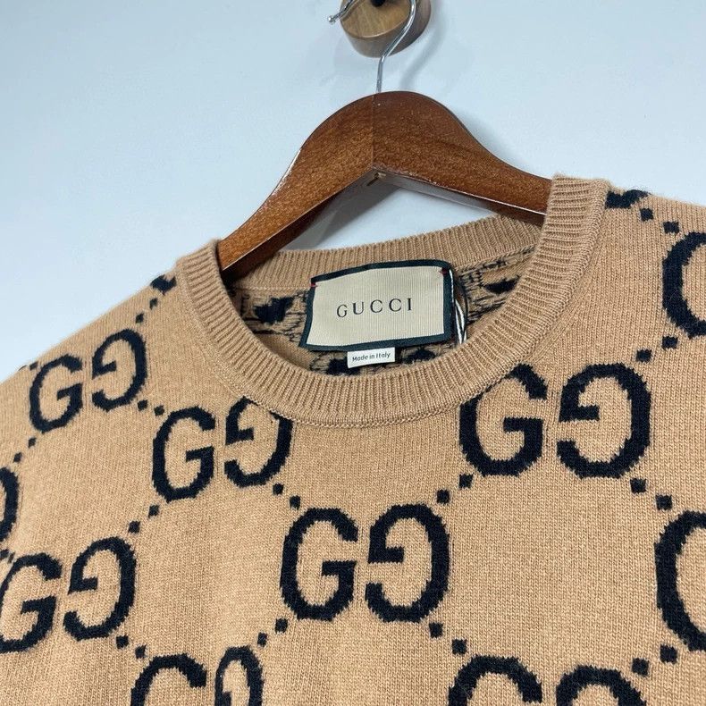 Gucci Gucci Double G series SS23 GG letter jaccard pullover round Size US XS / EU 42 / 0 - 3 Thumbnail