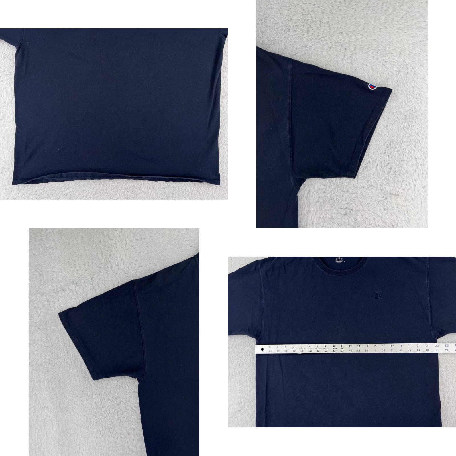 Champion Champion Shirt Mens XL Blue Crew Neck Short Sleeve 100% Cotton Sports Logo Retro All Seasons Breathable Athletic Men’s T-Shirt Size US XL / EU 56 / 4 - 8 Thumbnail