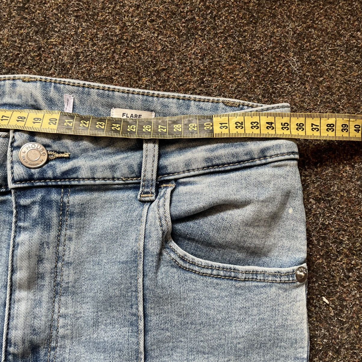 Vintage Vintage Y2K Faded Flare Jeans Wide Leg Bootcut Grunge Logo Size 32" / US 10 / IT 46 - 6 Thumbnail