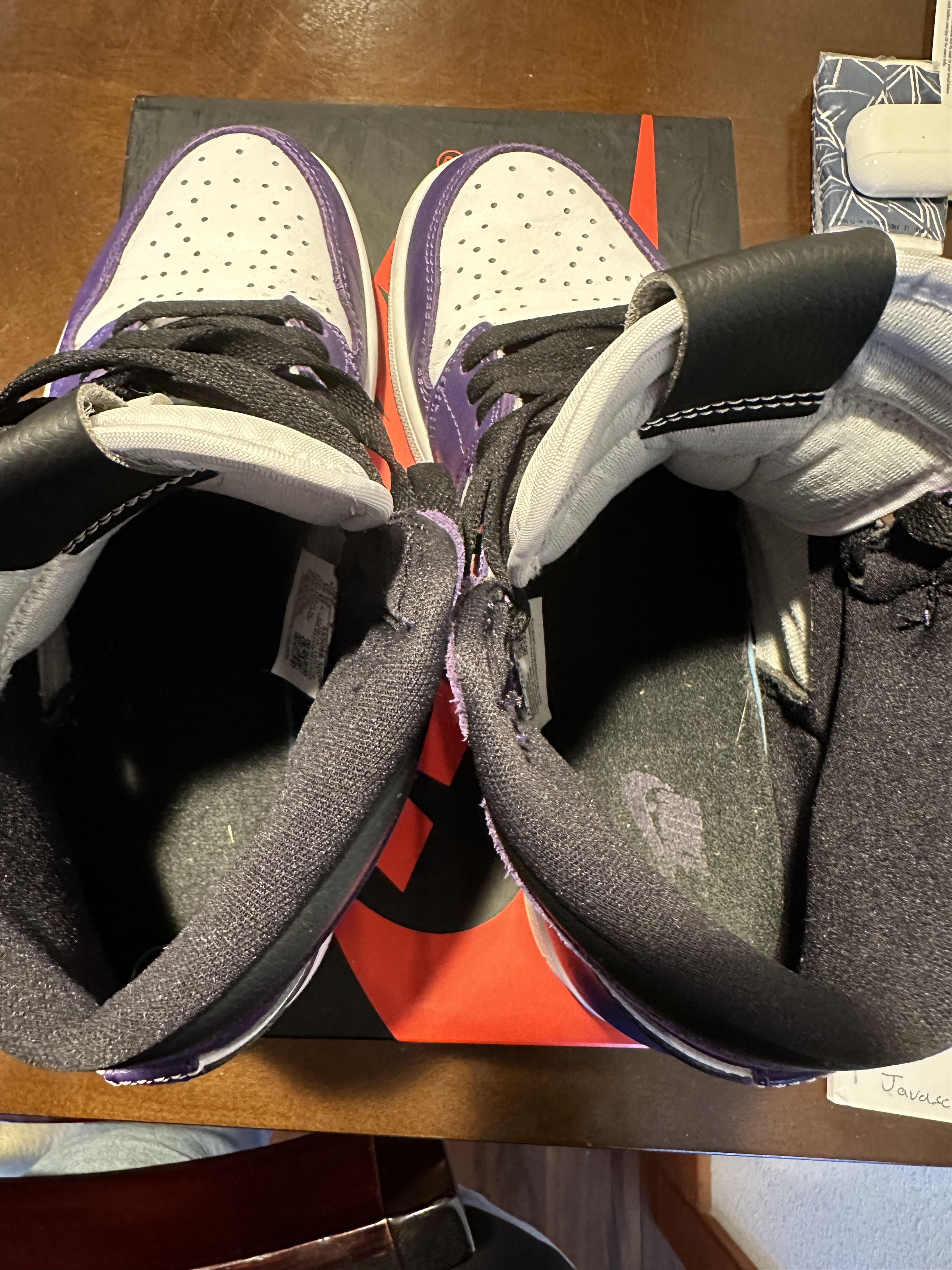 Jordan Brand Nike Air Jordan 1 High Court Purple Size US 8.5 / EU 41-42 - 12 Thumbnail
