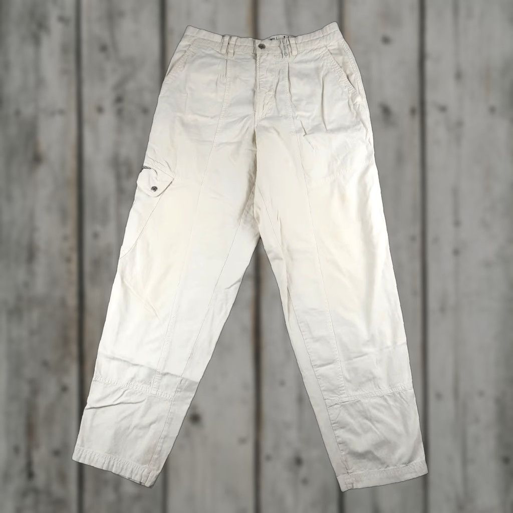 Bugle Boy VINTAGE Bugle Boy Pants Mens 32M Ivory Cargo Squadron 90s/Pants/Cargo/Logo Mens Size US 32 / EU 48 - 1 Thumbnail