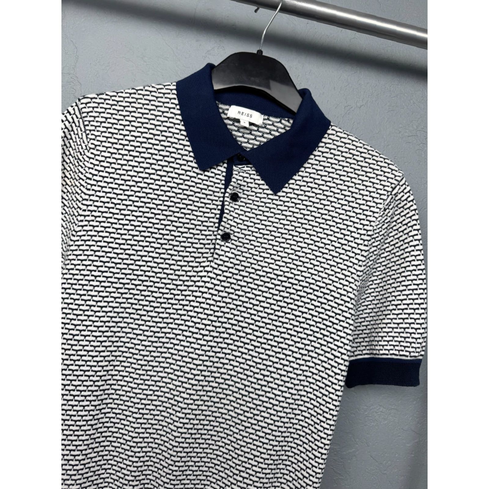 Reiss Reiss Polo Shirt Knit Polo Shirt Mens Size S Multicolor Cotton Knit Polo Men S Short Sleeve Button Collared Size US S / EU 44-46 / 1 - 2 Thumbnail
