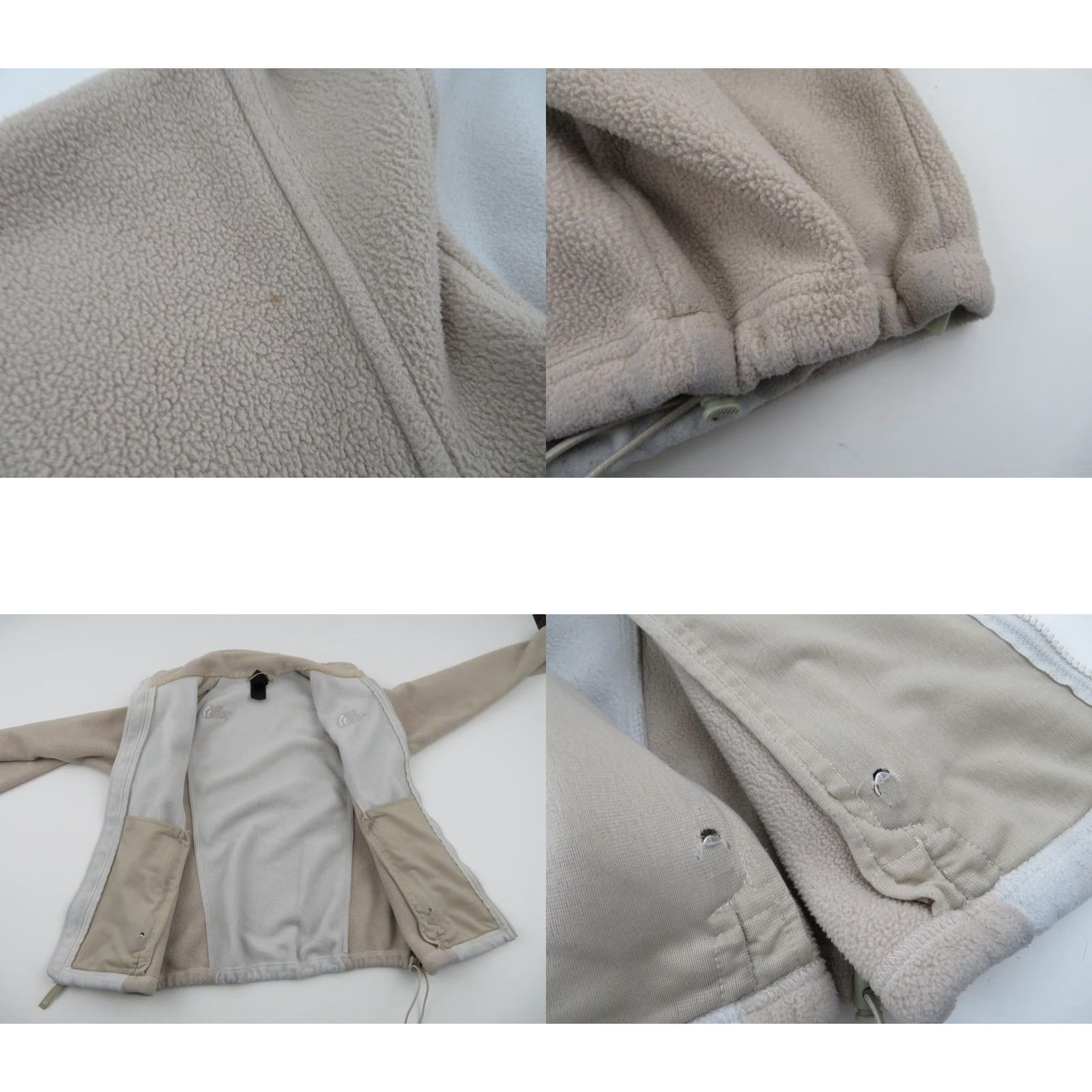 The North Face VINTAGE The North Face White Fleece Windbreaker Jacket Coat Womens M Beige Brown Jacket Size M / US 6-8 / IT 42-44 - 8 Thumbnail