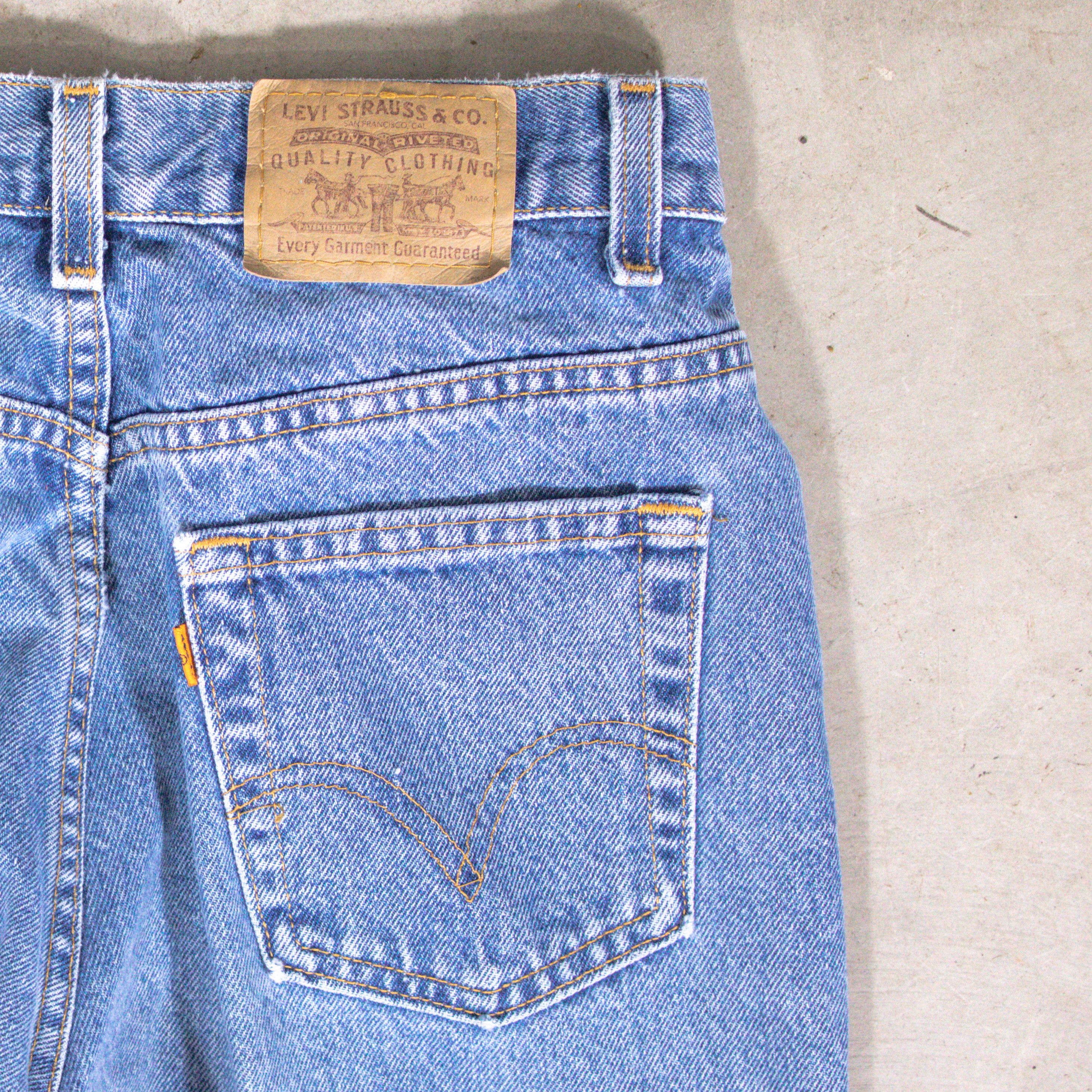 Levi's Vintage Clothing × Vintage Vintage 1990's Levis 963 Orange Tab Light Wash Denim Pant's Size US 28 / EU 44 - 14 Thumbnail