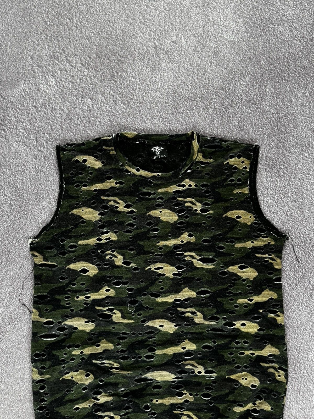 Japanese Brand Japanese Vibe Y2K Distressed Biker Tank Top Shirt Size M / US 6-8 / IT 42-44 - 2 Thumbnail