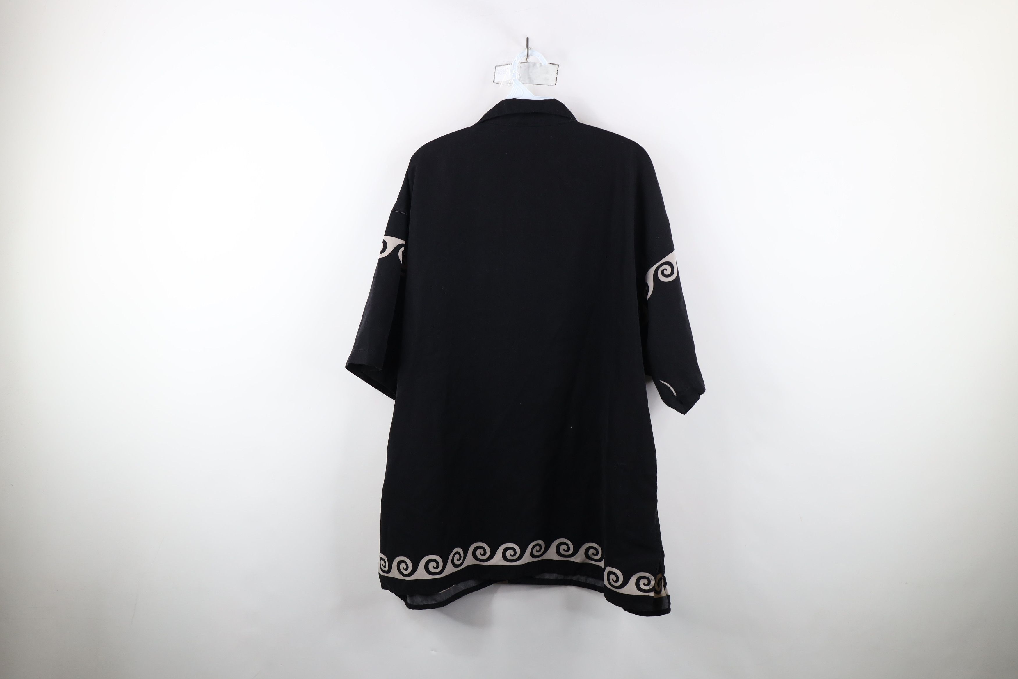 Vintage Vintage 90s Y2K Streetwear Flames Yin Yang Button Shirt Size US XL / EU 56 / 4 - 11 Thumbnail