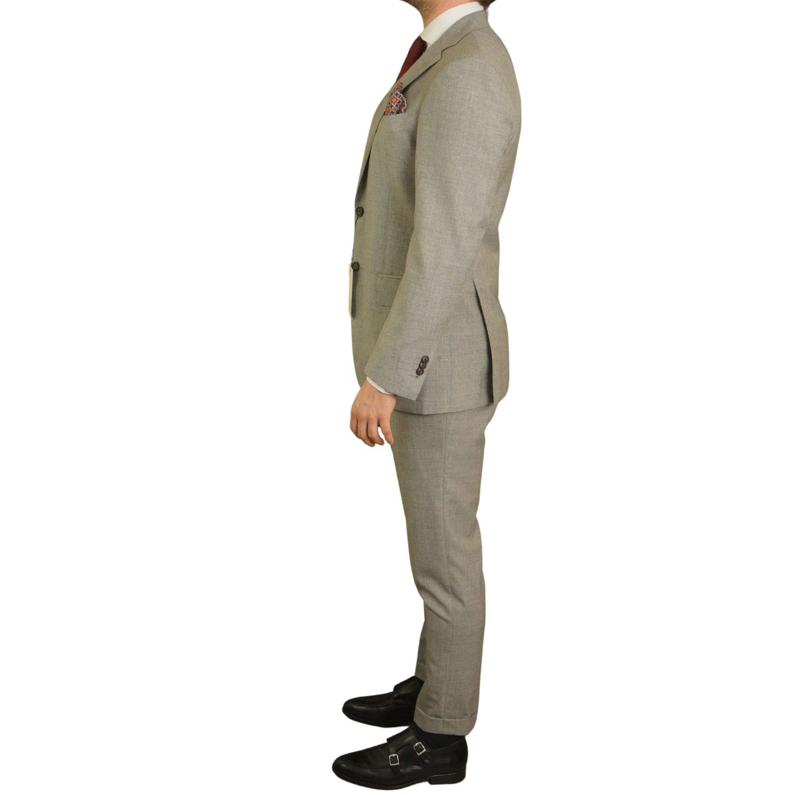 Suitsupply Men Suitsupply Suit Lazio Single Breasted Grey Wool US38 Size 38R - 4 Thumbnail