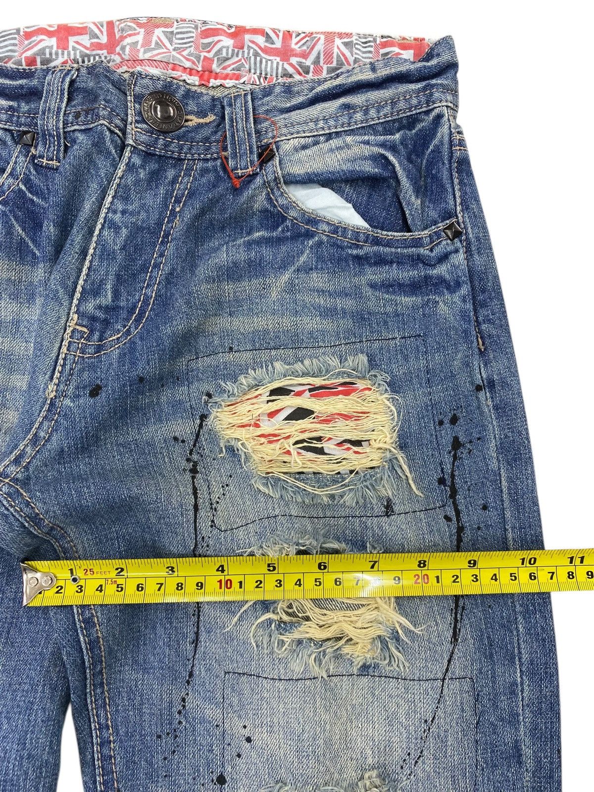 Japanese Brand Japanese Brand Distressed Splash Paint Straight Leg Jeans Size US 28 / EU 44 - 7 Thumbnail