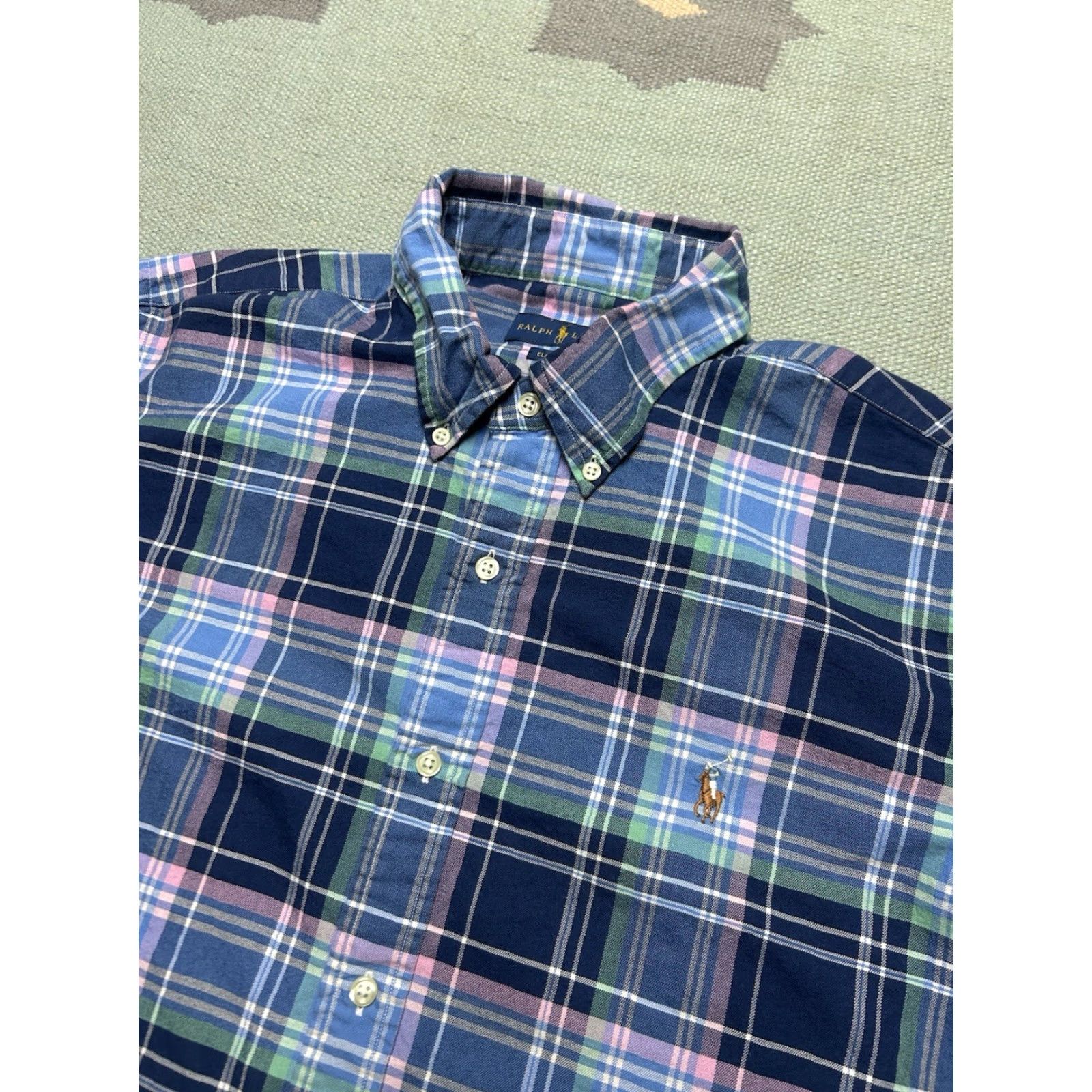 Ralph Lauren Ralph Lauren classic fit dress shirt long sleeve plaid button cotton men’s XL Shirt Mens XL Multicolor Plaid Button-Up Size 46R - 3 Thumbnail
