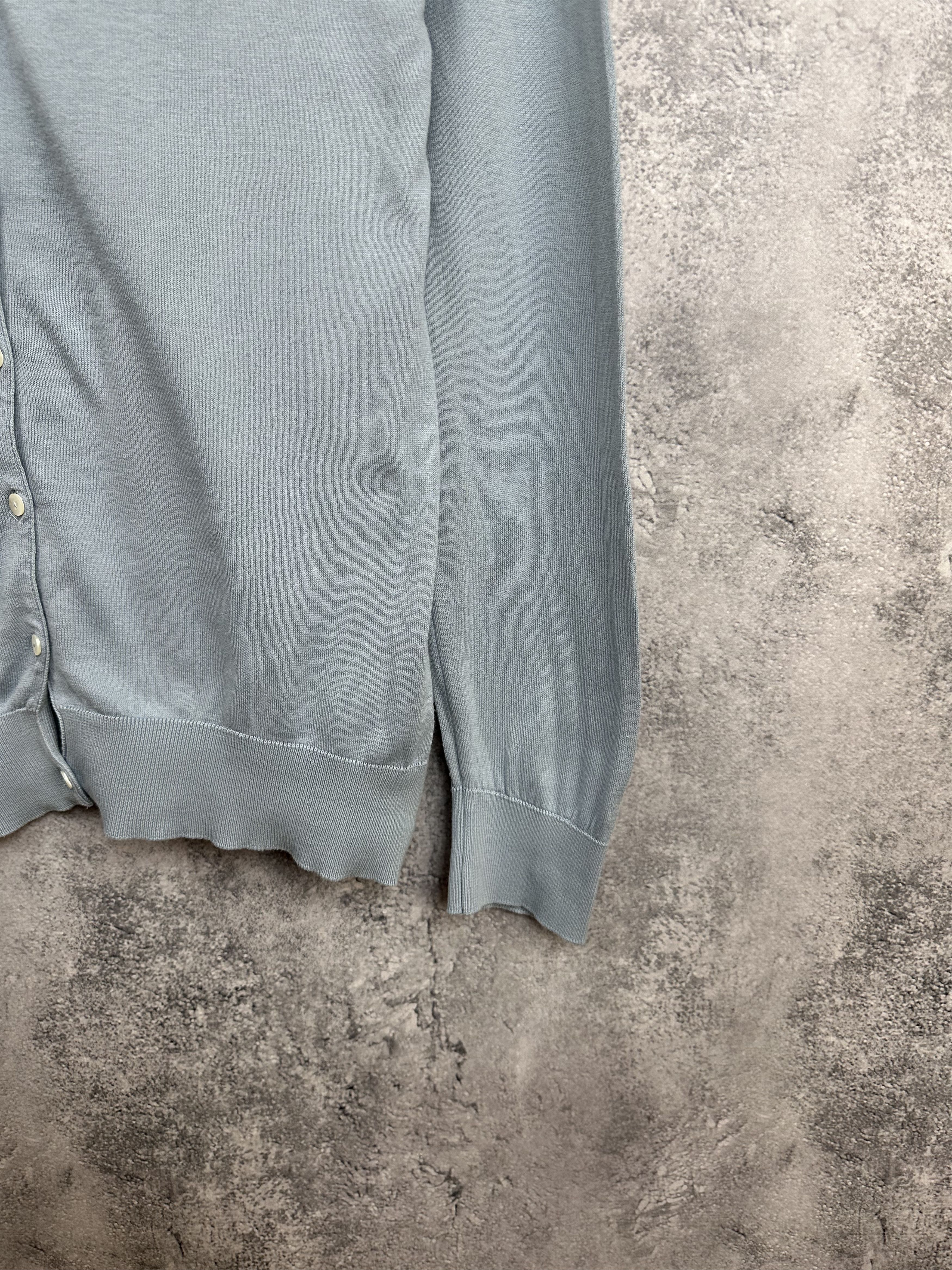 John Smedley John Smedley Sea Island Cotton Cardigan Crew Lightweight Size L / US 10 / IT 46 - 8 Thumbnail