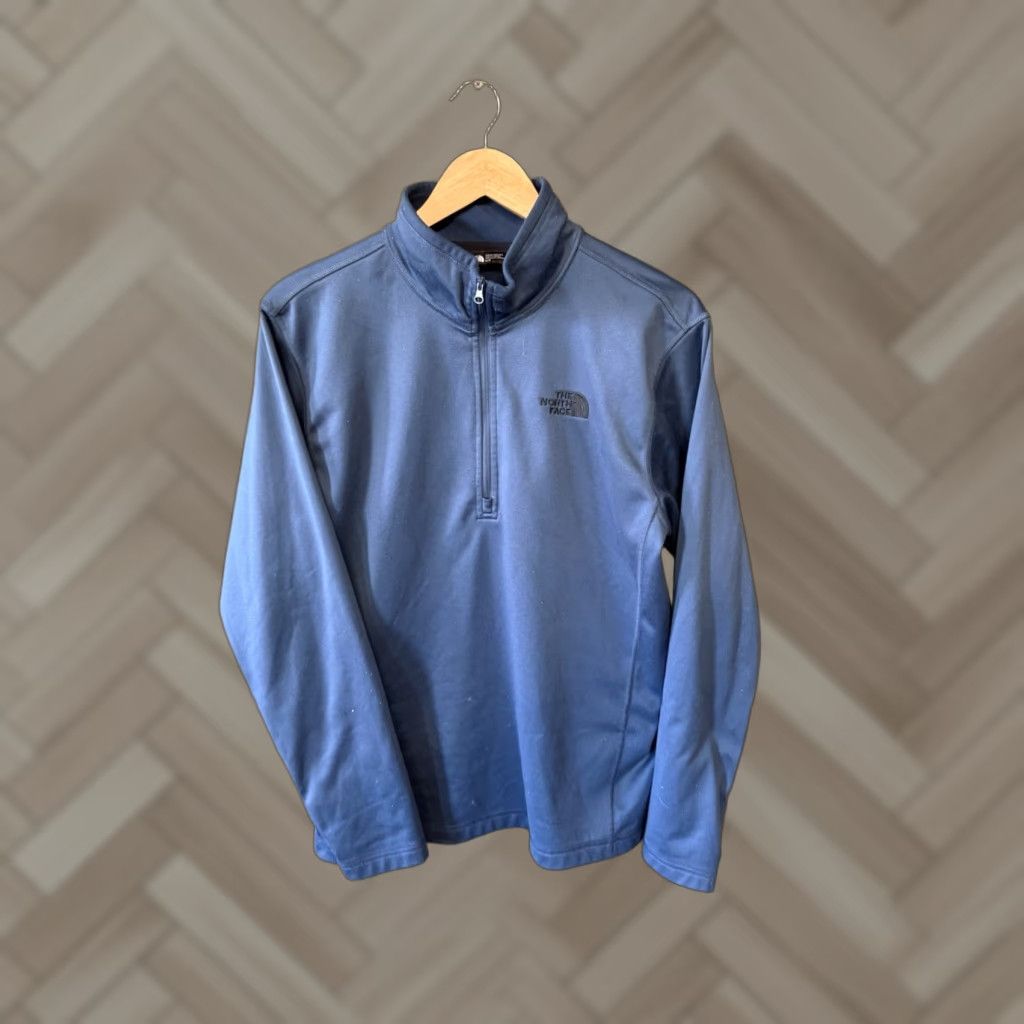 The North Face The North Face Mens Blue 1/4 Mock Neck Sweatshirt M Size Regular Pullover Size US M / EU 48-50 / 2 - 1 Thumbnail