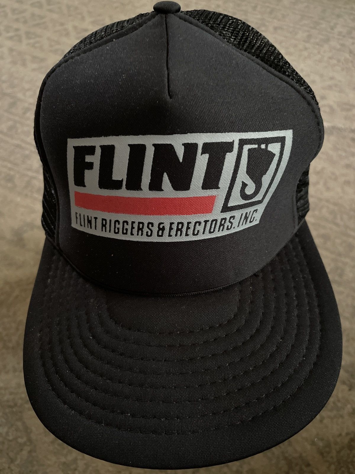 Vintage Flint Riggers Erectors Inc HAT Michigan CAP foam mesh crane Size ONE SIZE - 1 Thumbnail