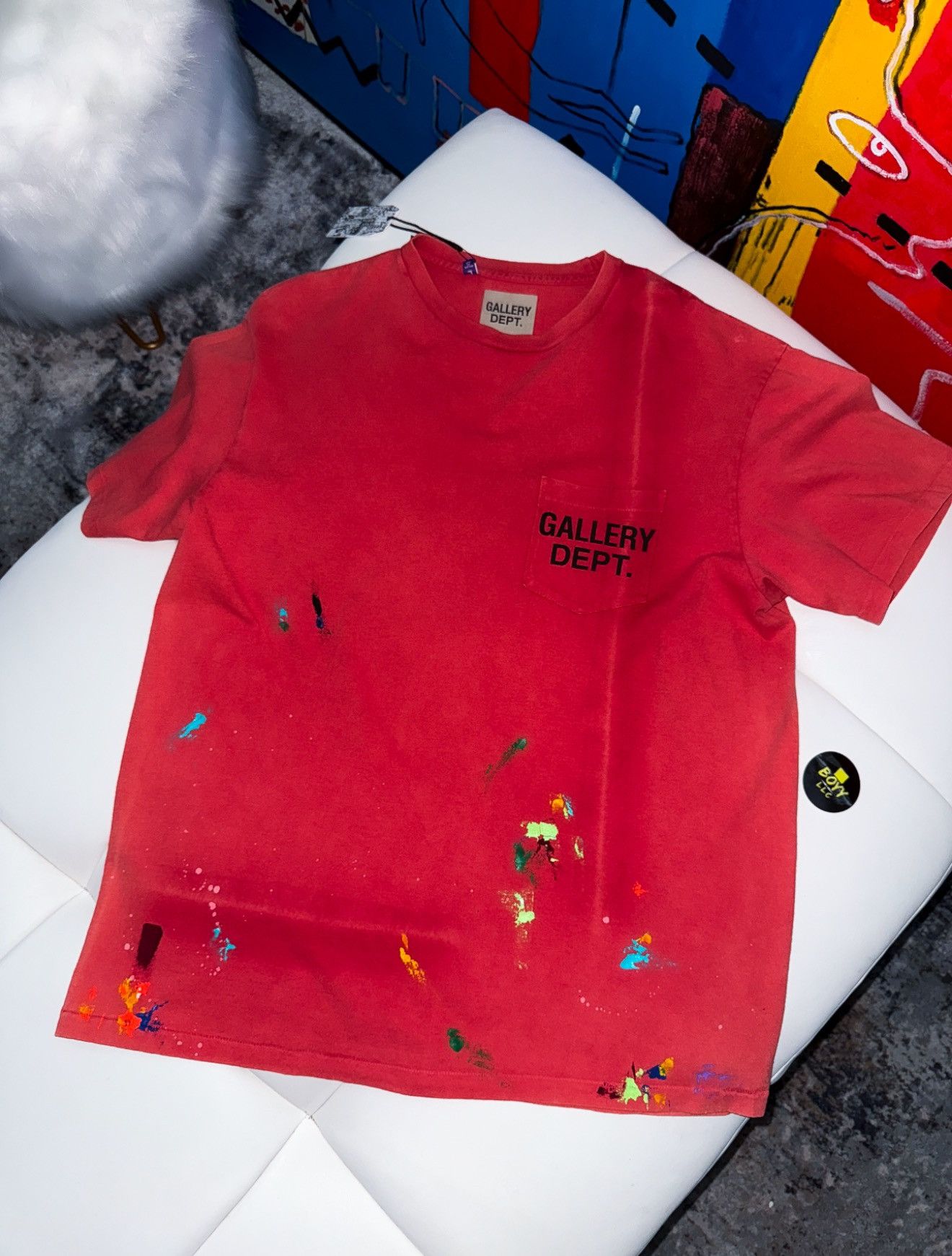 【GALLERY DEPT.】GLITCH GALLERY DEPT. GLITCH TEE | SUN FADED BLACK