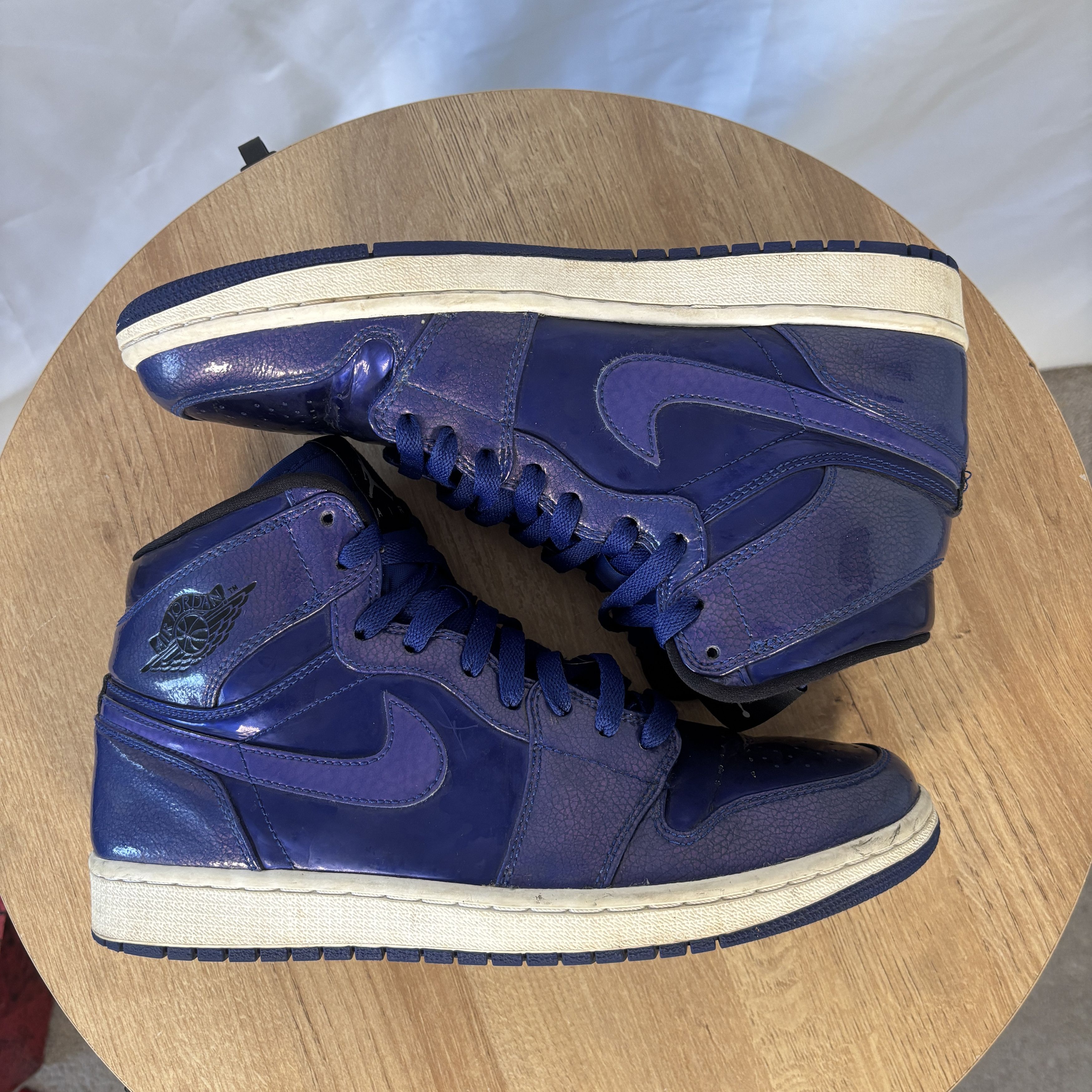 Jordan Brand Nike Air Jordan 1 High Retro Deep Royal 2016 9.5M USED Size US 9.5 / EU 42-43 - 7 Thumbnail