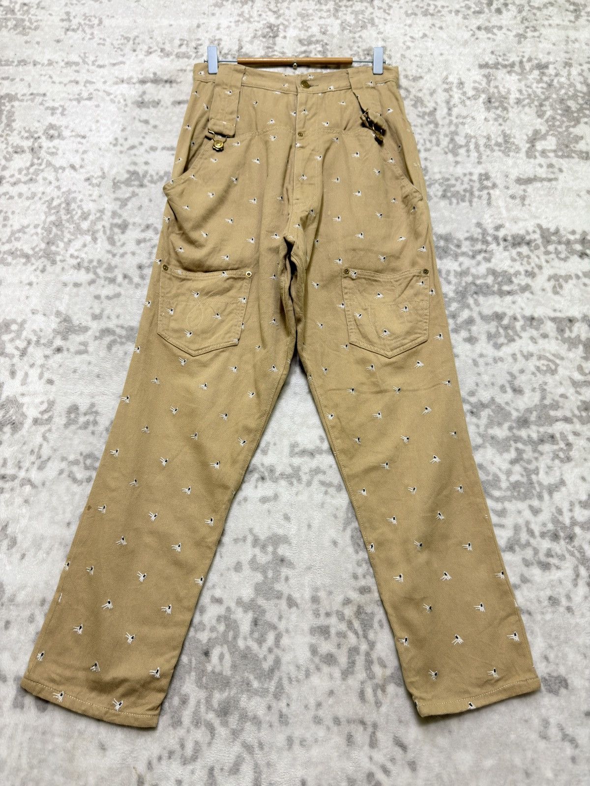 Issey Miyake Vintage Mercibeaucoup Embroidered Drop Crotch Pants Size US 27 - 1 Thumbnail