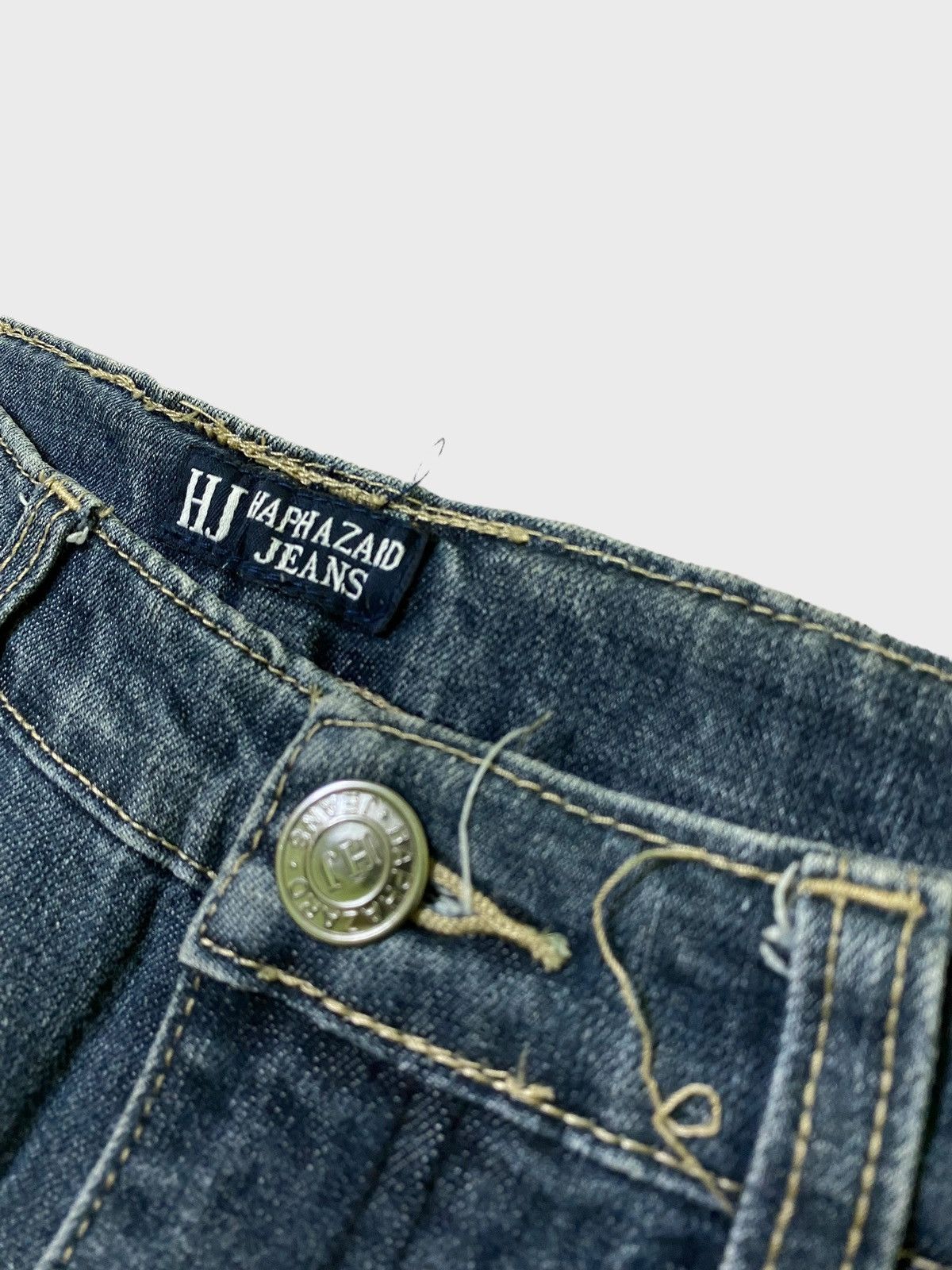 If Six Was Nine × Japanese Brand × Vintage Flared HAPHAZARD JEANS Embroidered Design Bootcut Denim Size US 27 - 8 Thumbnail