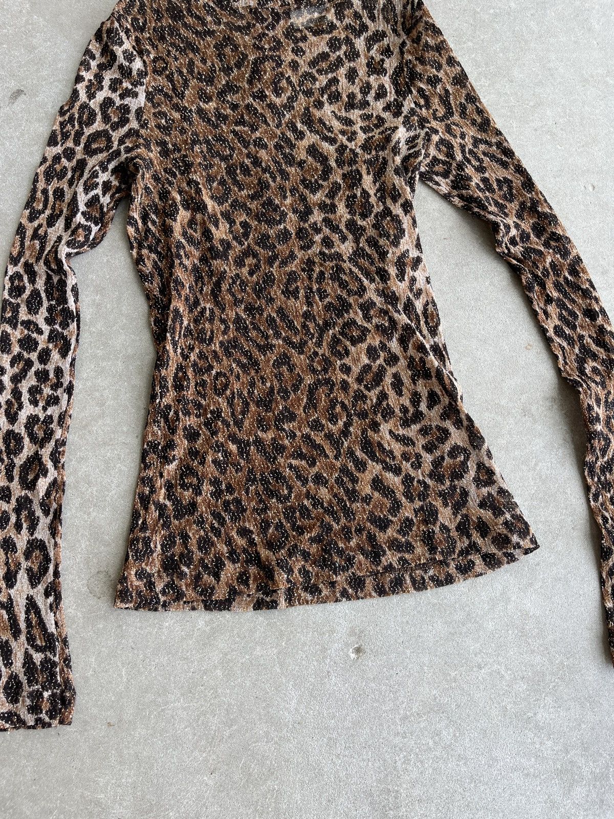 Dolce & Gabbana Vintage Dolce & Gabbana Cheetah Mesh Shirt Size S / US 4 / IT 40 - 2 Thumbnail