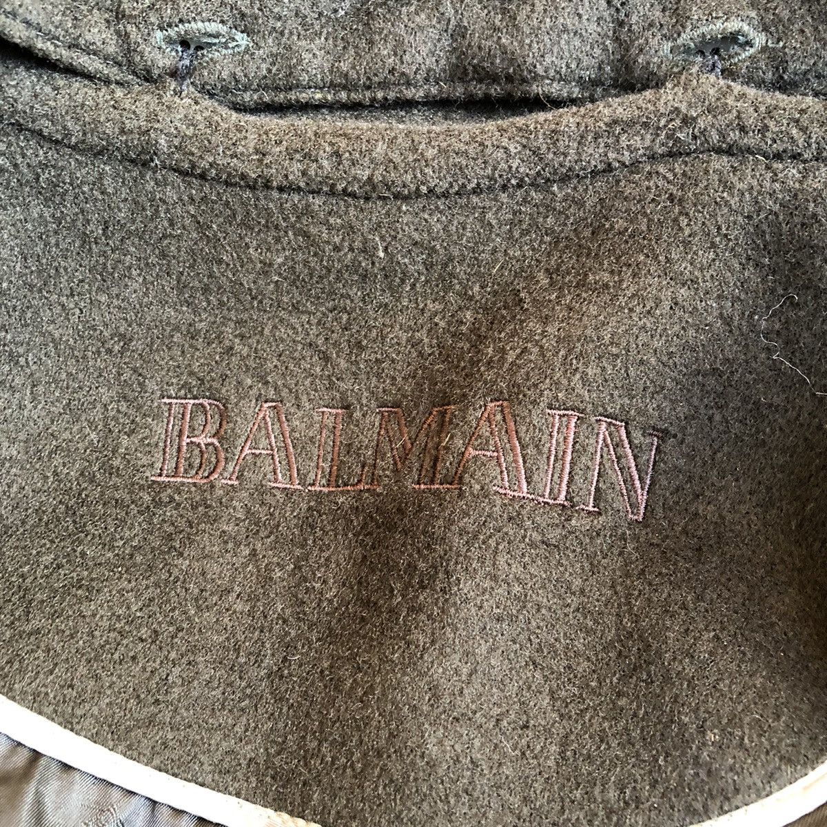 Balmain ❤️Authentic❤️Balmain Handmade Sherpa Collar Wool Heavy Jacket Size US M / EU 48-50 / 2 - 19 Thumbnail
