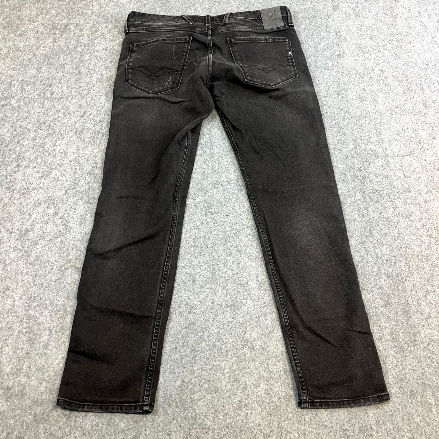 Replay Replay Jeans Slim Tapered 34 32 Dark Wash Black Stretch Anbass Mens Shirt? Size US 34 / EU 50 - 2 Thumbnail