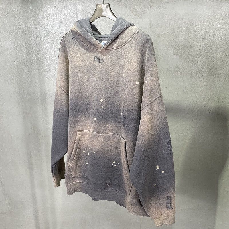 Japanese Brand × Vintage Asphalt Colour Speckled Ink Pullover Oversized Hoodie Size US L / EU 52-54 / 3 - 4 Thumbnail