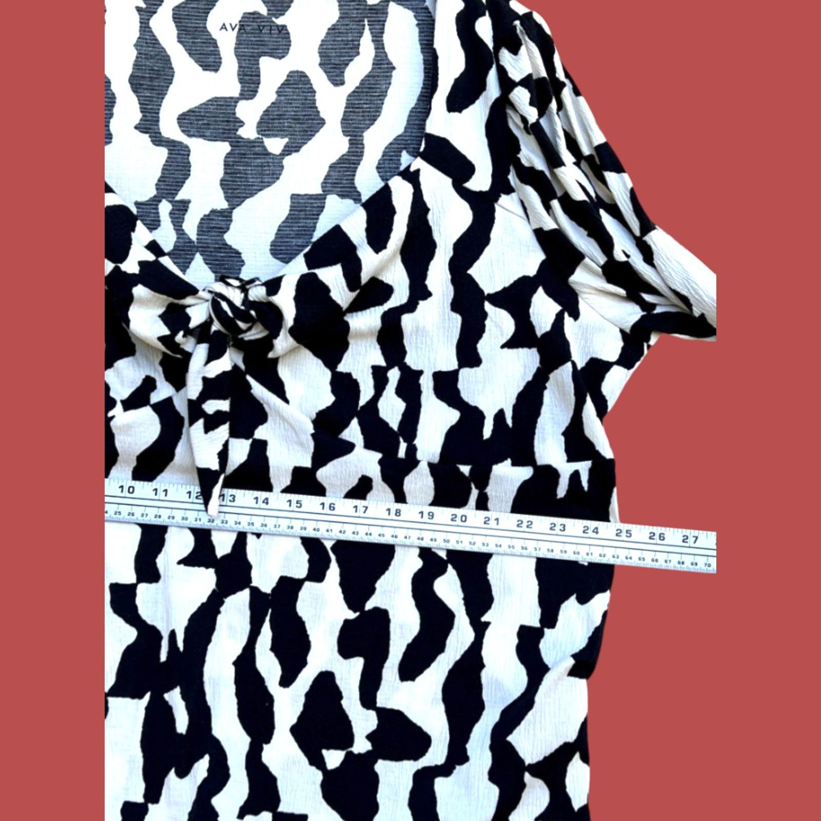Other Ava & Viv - Women's Abstract Long Sleeve Sweetheart Knit Blo Size 3XL / US 20-22 - 6 Thumbnail