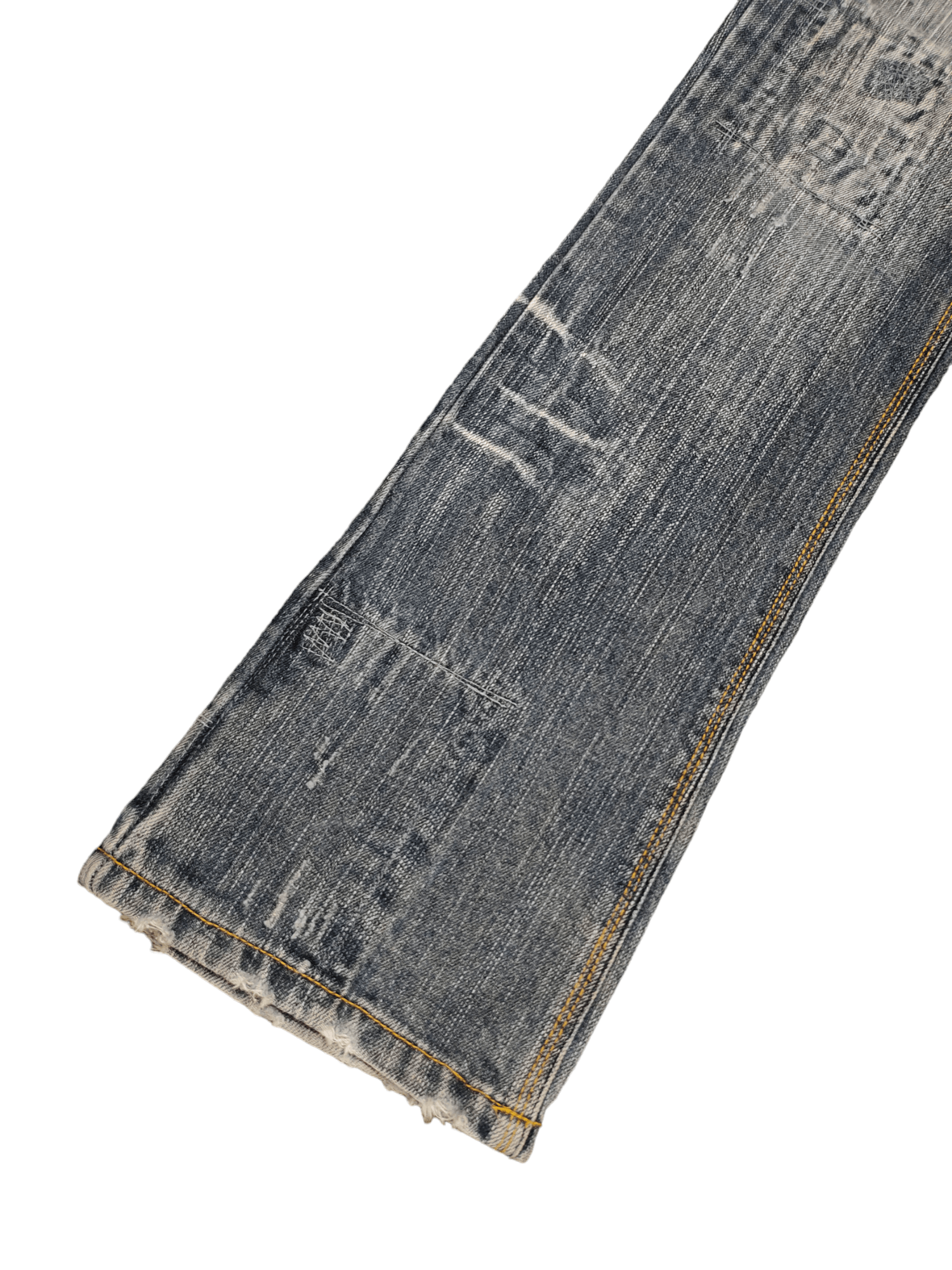 If Six Was Nine Flare Jeans FS Studded Distress Faded Boot Cut Y2k Mudmax Size US 30 / EU 46 - 9 Thumbnail