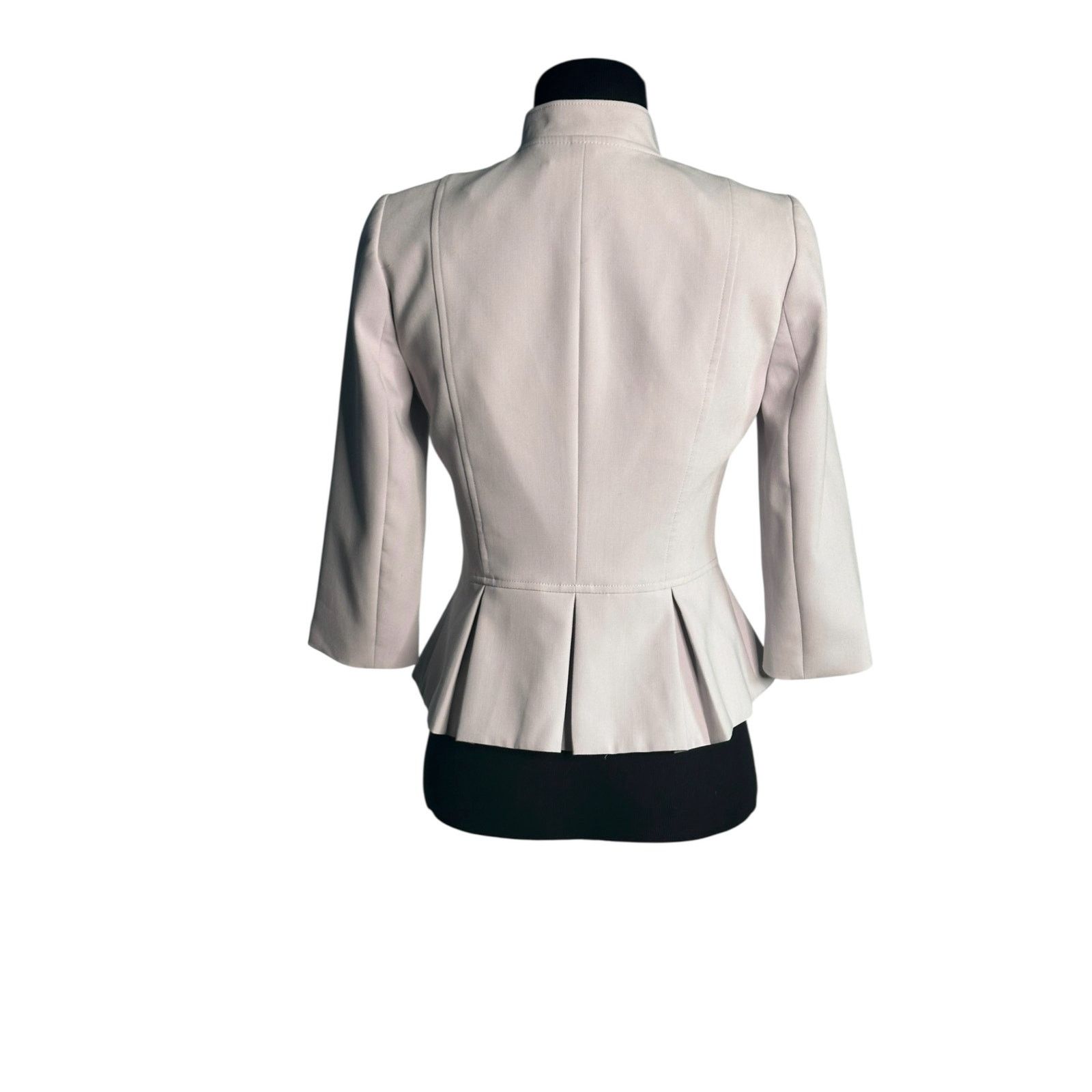 White House Black Market White House Black Market Lilac Peplum Zipper Jacket size 00P Size XXS / US 00 / IT 34 - 13 Thumbnail