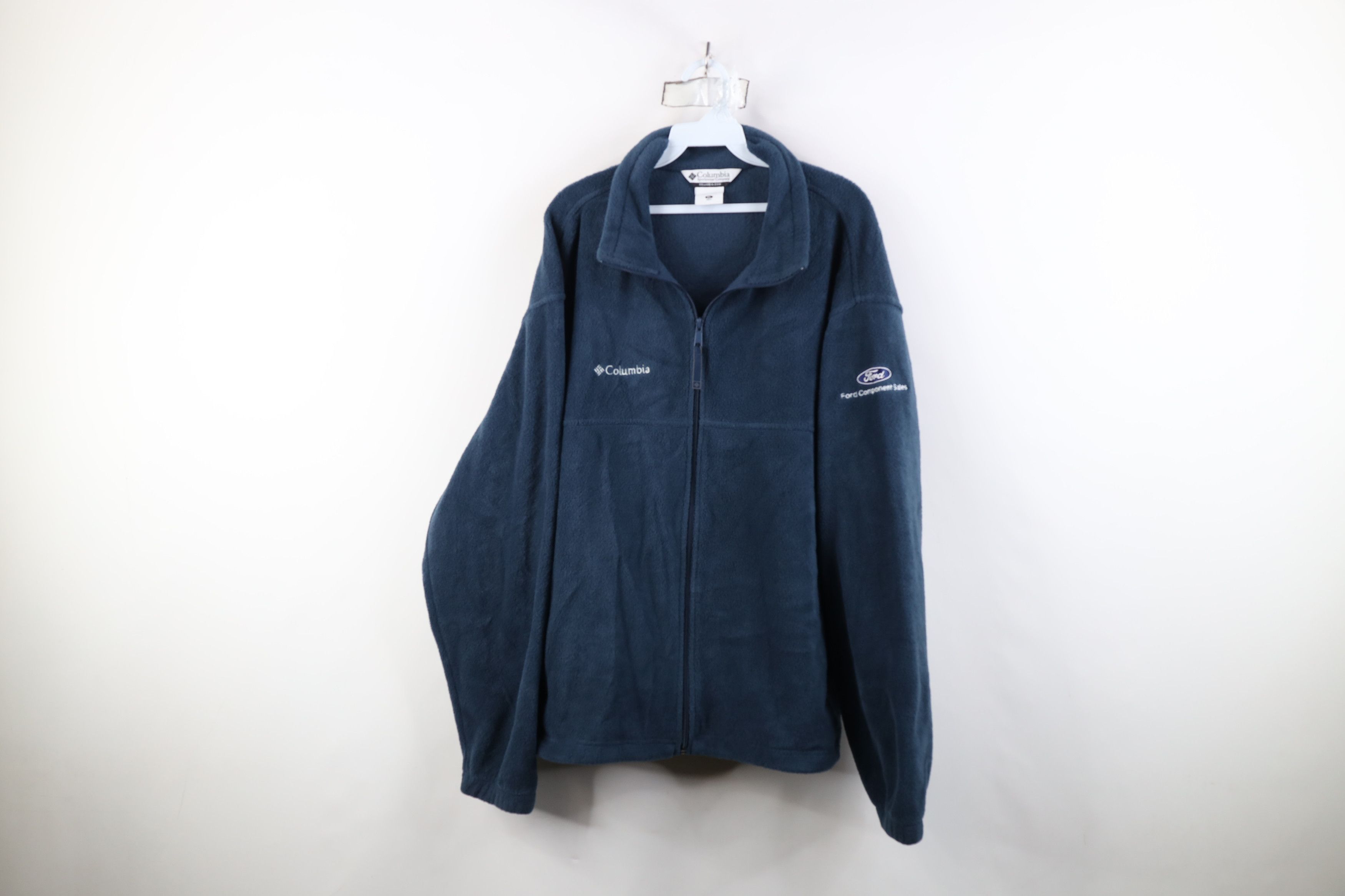 Columbia Vintage Columbia Motor Company Full Zip Fleece Jacket Blue Size US XL / EU 56 / 4 - 1 Thumbnail