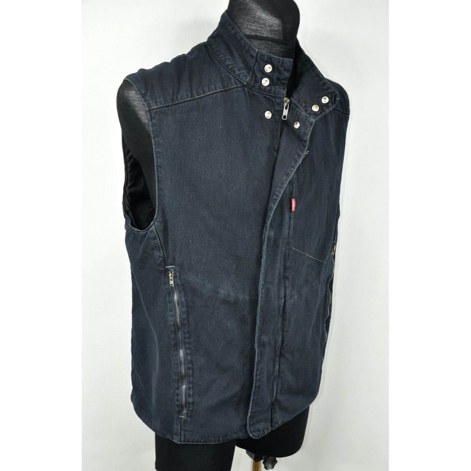 Levi's Levi's Engineered 70113 Denim Vest L Men Blue Zip Shirt? Size US L / EU 52-54 / 3 - 3 Thumbnail