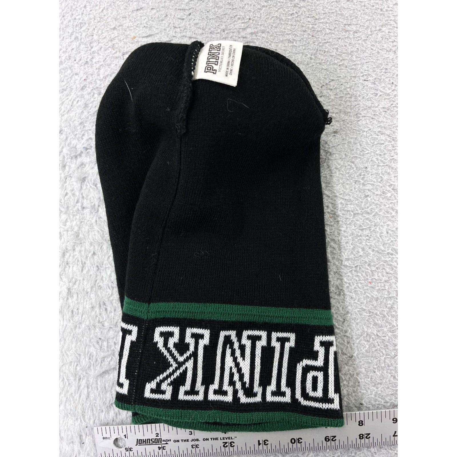 Victoria's Secret Victoria's Secret Beanie Hat Adult One Size Black Fair Isle Acrylic Pom PINK Size ONE SIZE - 6 Thumbnail