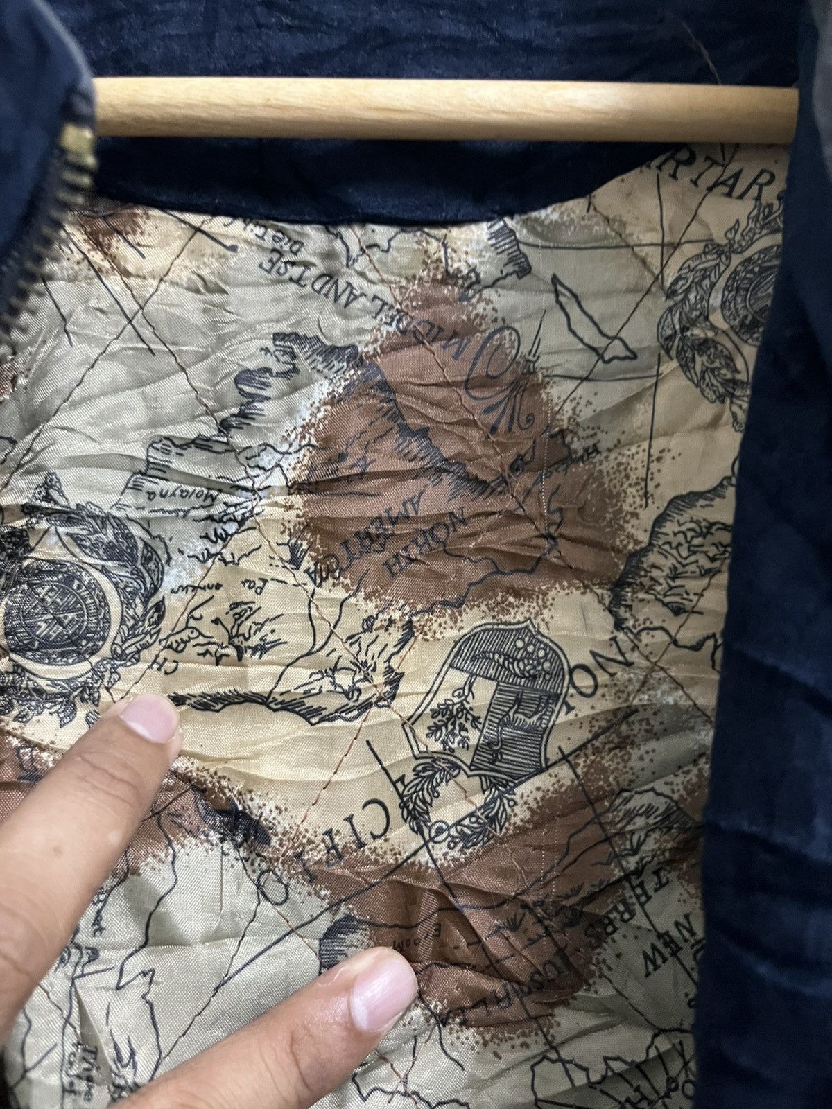 Seditionaries 💥Vintage Japanese Brand World Map Lining With Studded Size US L / EU 52-54 / 3 - 7 Thumbnail
