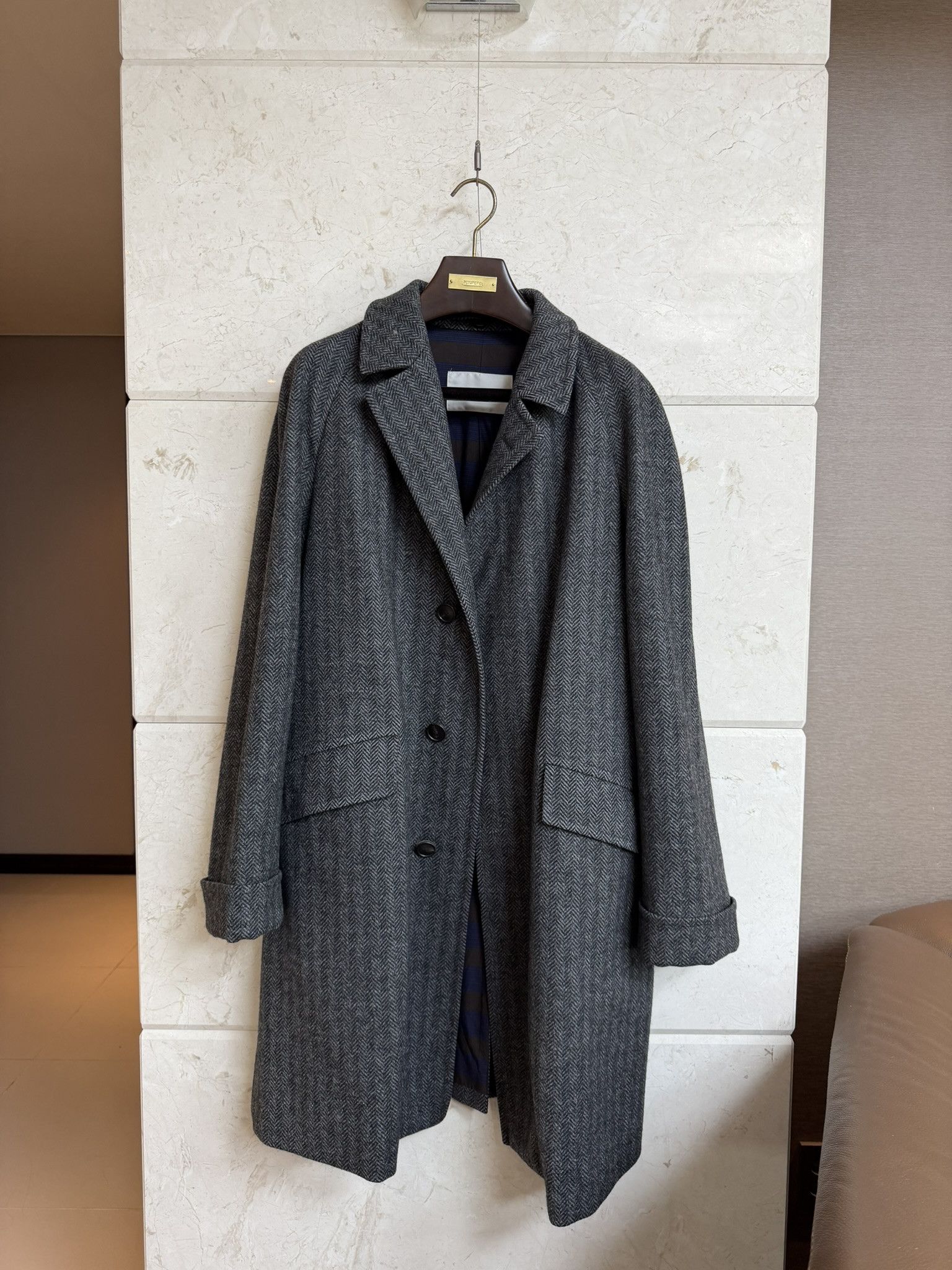 Other COHÉRENCE / CORB Chevron Tweed Grey Coat / M Size US M / EU 48-50 / 2 - 1 Thumbnail