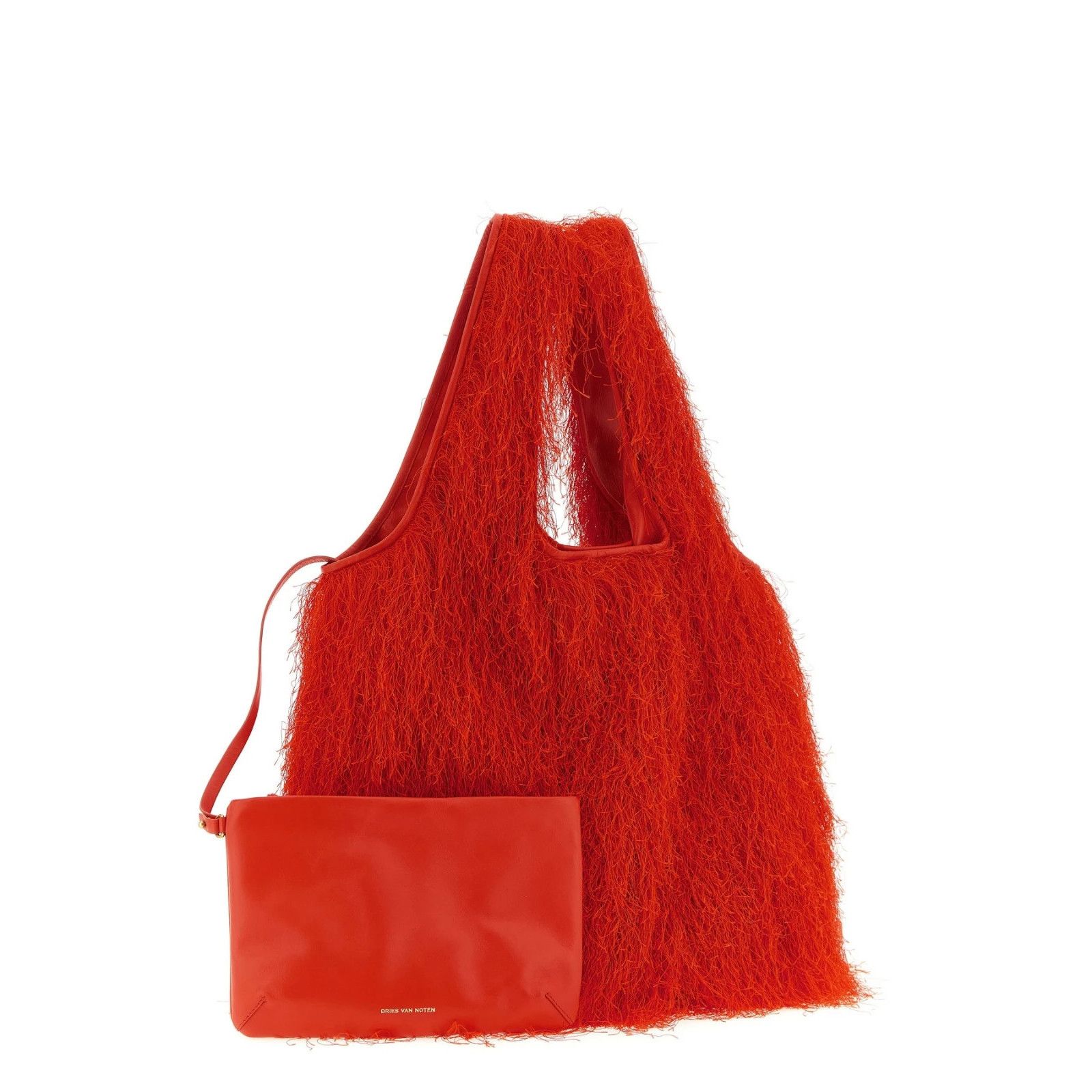 Dries Van Noten DRIES VAN NOTEN Fringed Red Tote Bag New & Authentic Size ONE SIZE - 3 Thumbnail