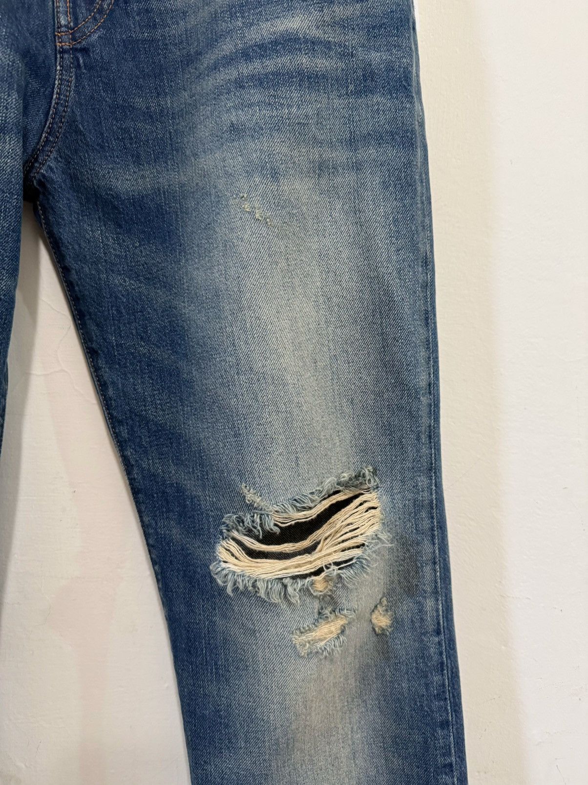 Gucci Harry Styles HA HA HA Destroyed Stonewashed Bear Denim Jeans Size US 34 / EU 50 - 5 Thumbnail