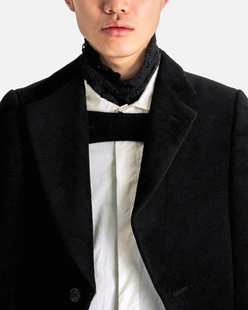 Junya Watanabe o1s1v1r1oon0925 Angora Shoulder Robed Jacket in Black Size US M / EU 48-50 / 2 - 5 Thumbnail