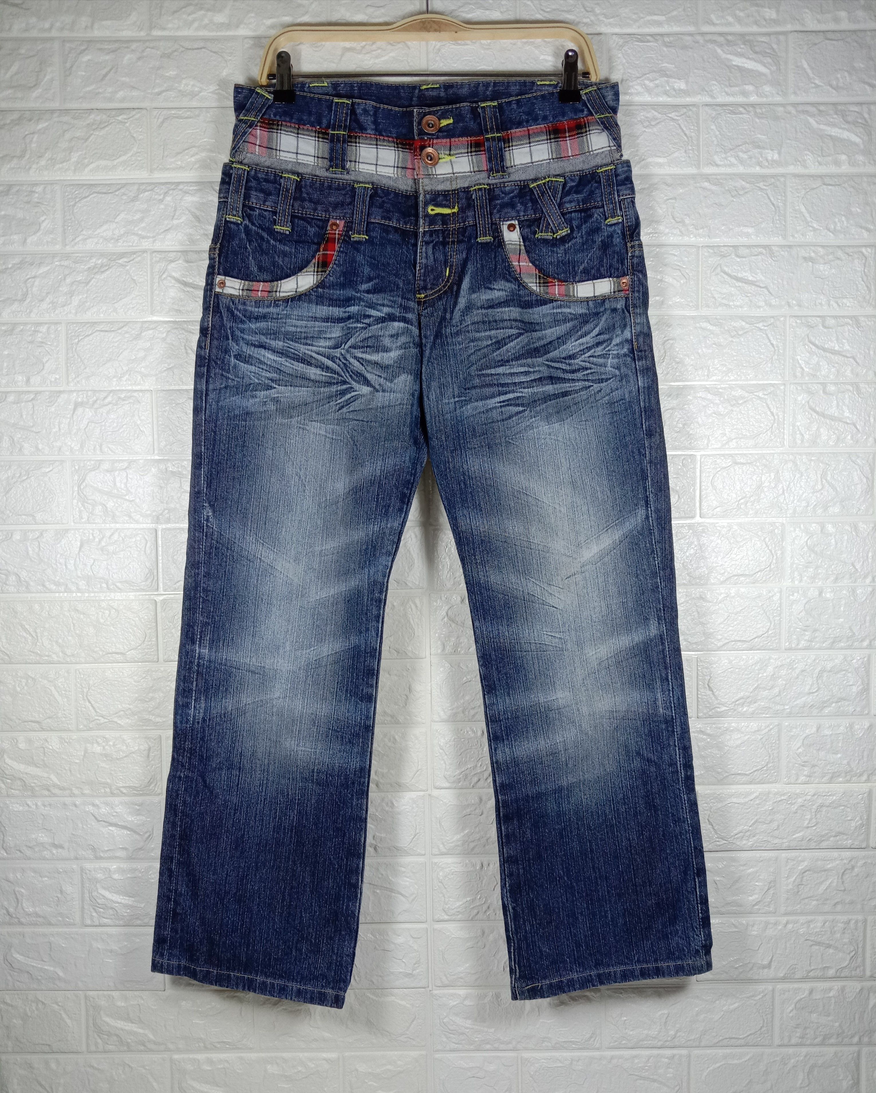 Japanese Brand Vintage Japanese Hybrid Double Waist Jeans Size US 32 / EU 48 - 5 Thumbnail