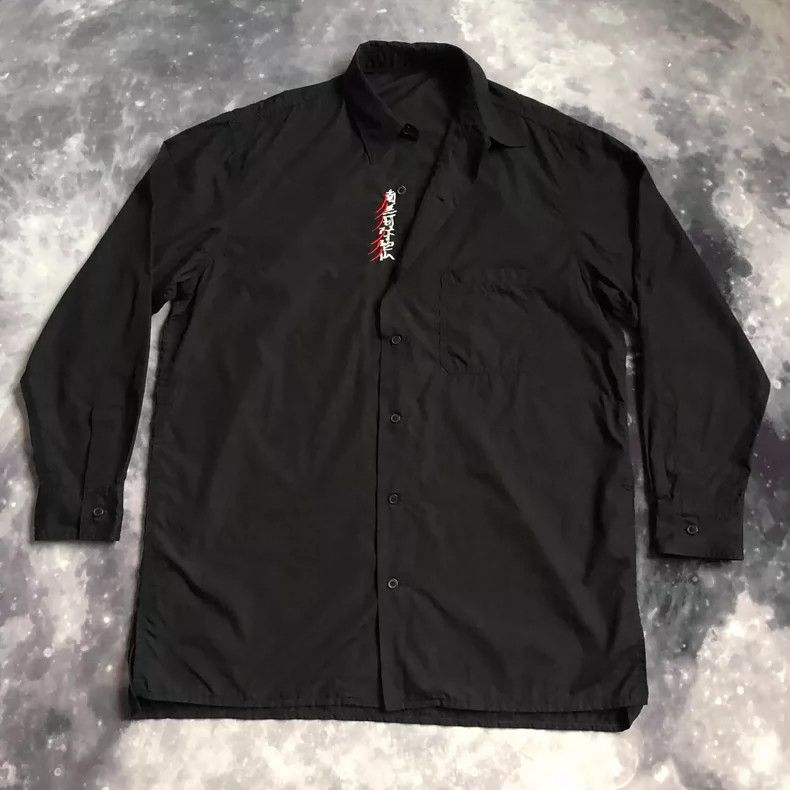 Yohji Yamamoto yohji yamamoto Embroidered Chili Pumpkin Long Sleeve Shirt Size US L / EU 52-54 / 3 - 1 Thumbnail