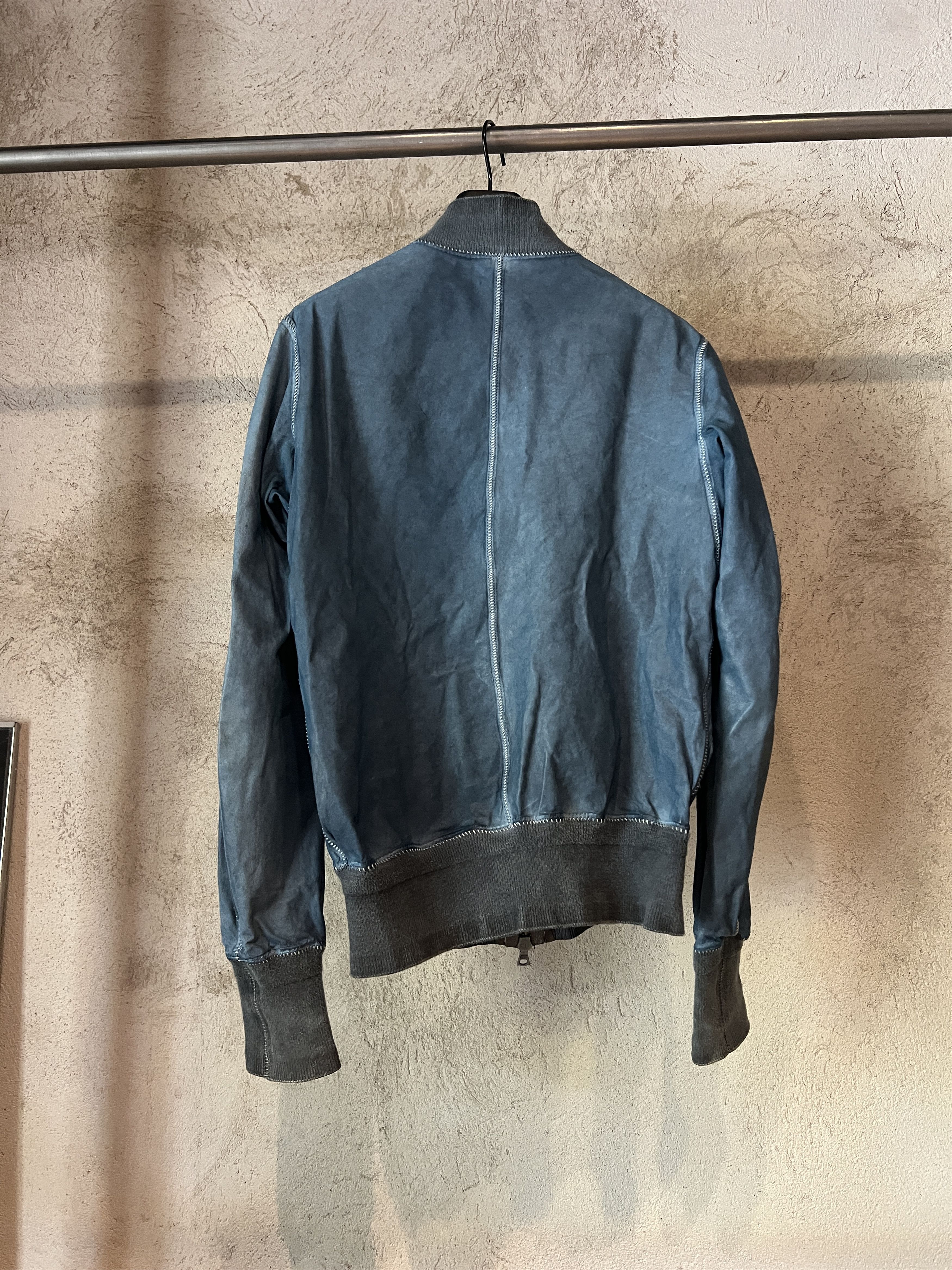 Isaac Sellam Experience Isaac Sellam Blue Calf Leather Bomber (FR 46 / S) Size US S / EU 44-46 / 1 - 2 Thumbnail