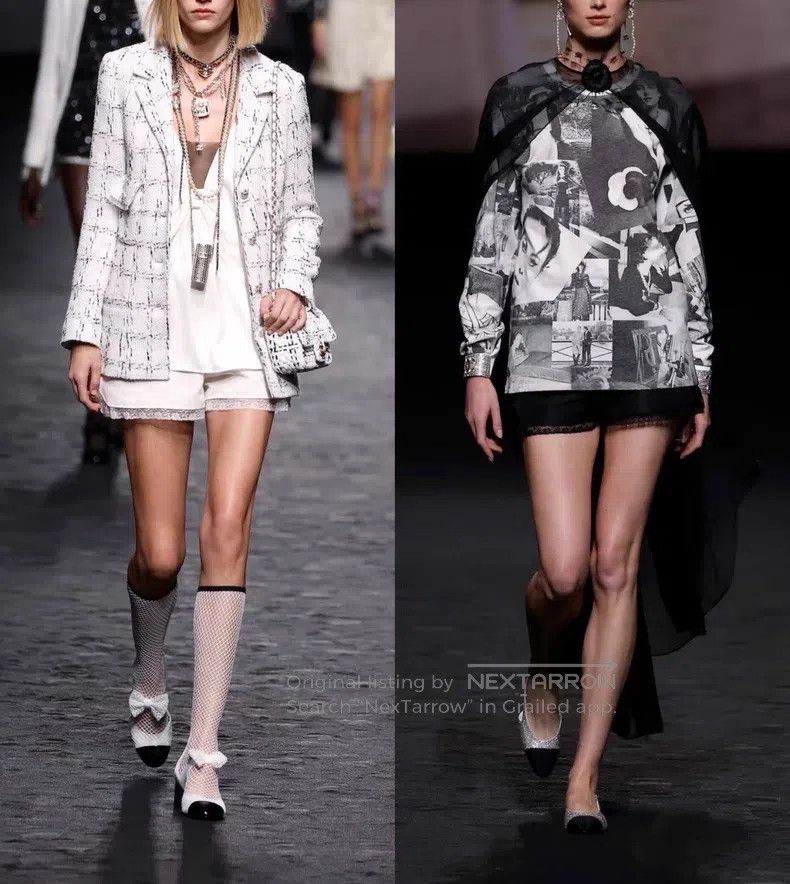 Chanel Chanel Flower show white plaid lace suit Size XXS / US 00 / IT 34 - 6 Thumbnail