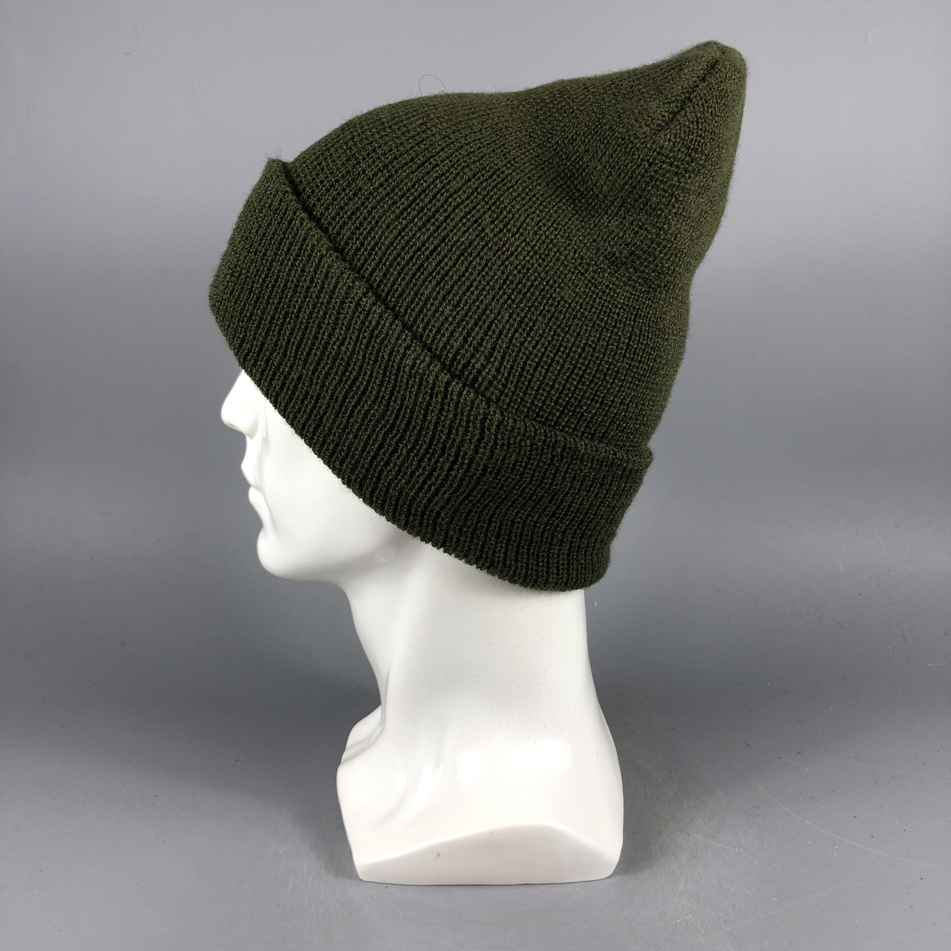 Vintage Green Army Made In USA Beanie Snow Hat Snow Cap -D1060 Size ONE SIZE - 2 Thumbnail