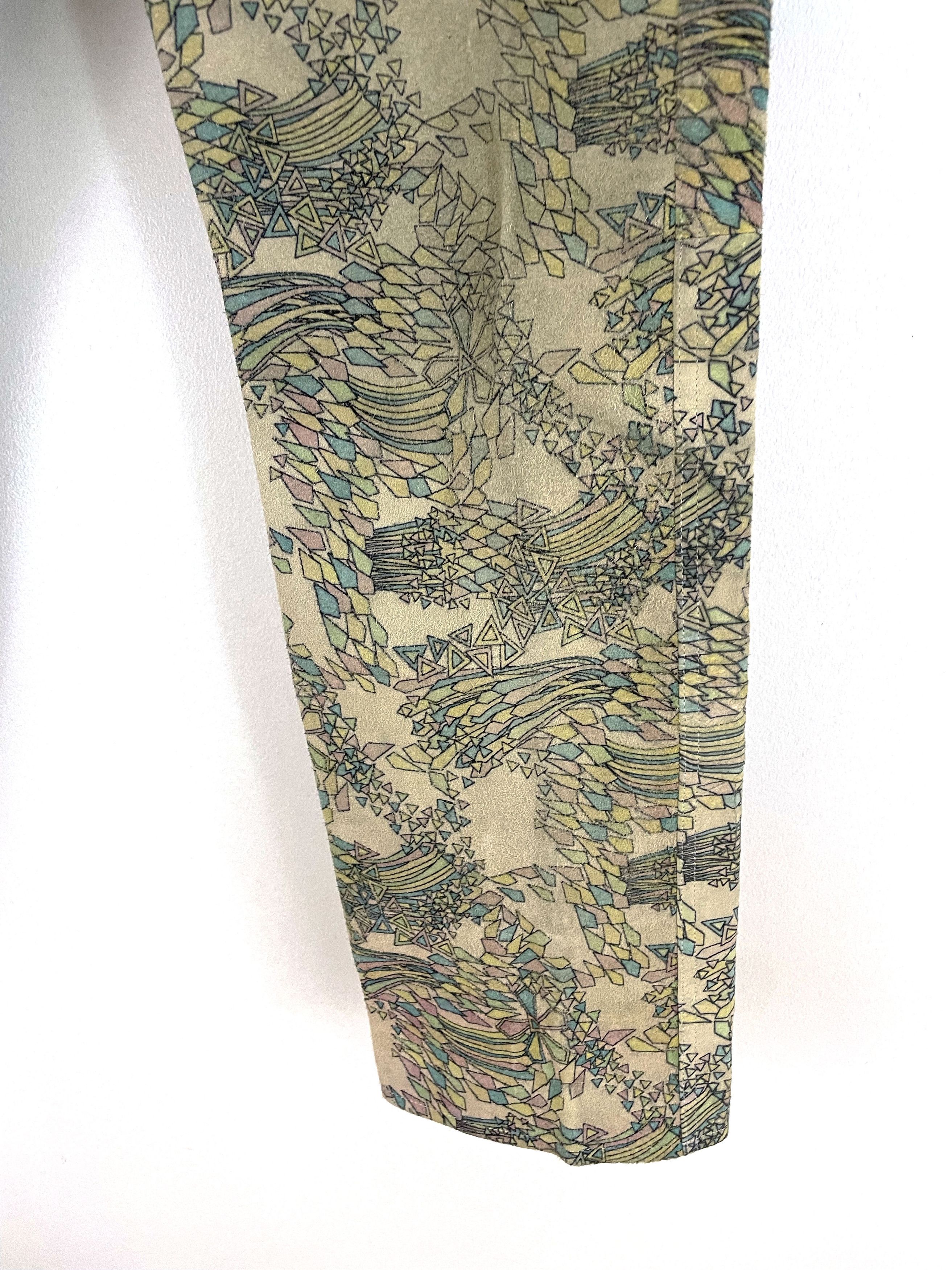 Comme des Garcons Homme Plus 2001 Psychedelic Suede Pants Size US 32 / EU 48 - 5 Thumbnail