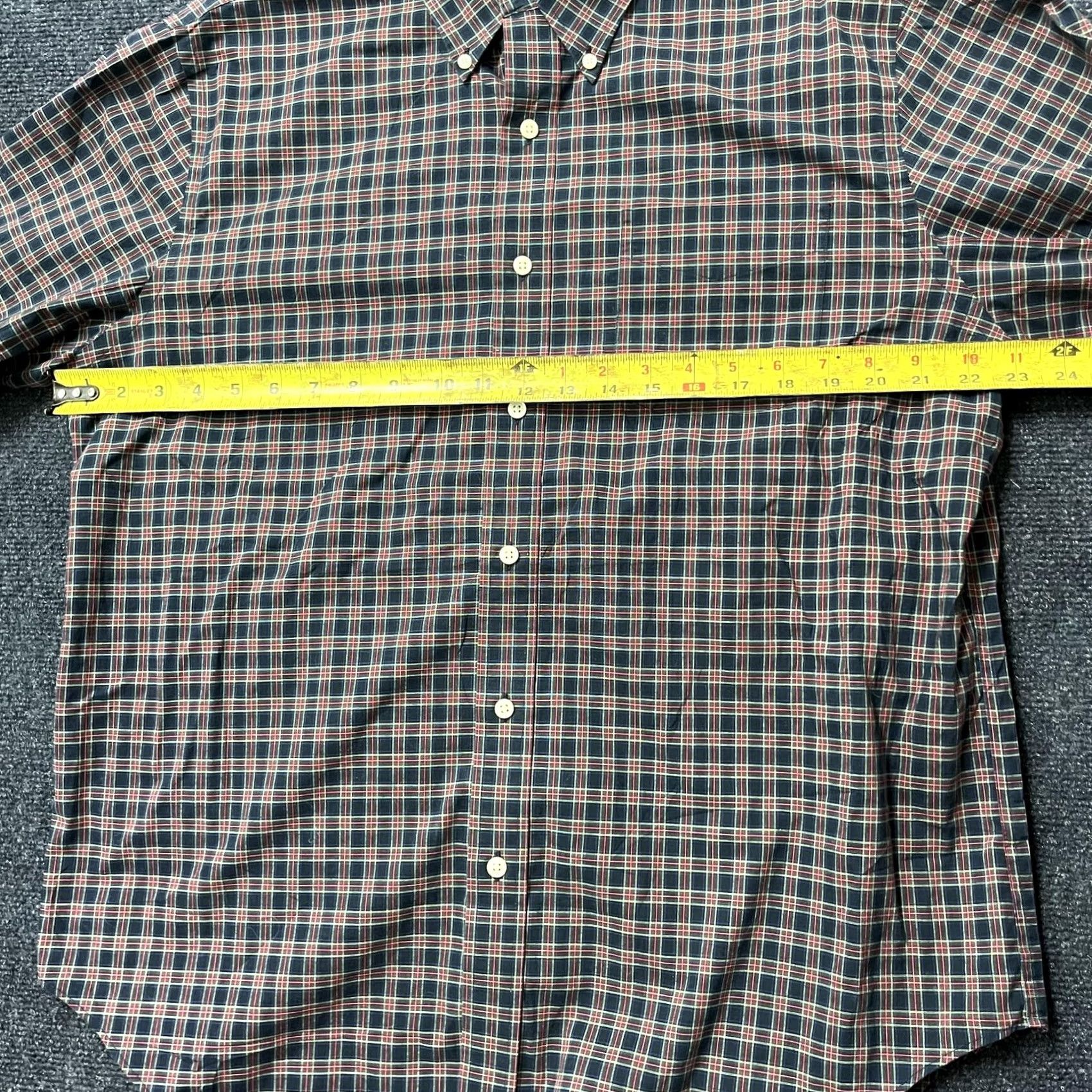 Ralph Lauren Lauren Ralph Lauren Dress Shirt Mens 16.5 36/37 Blue Plaid Classic Fit Non-Iron Shirt Size 46R - 7 Thumbnail