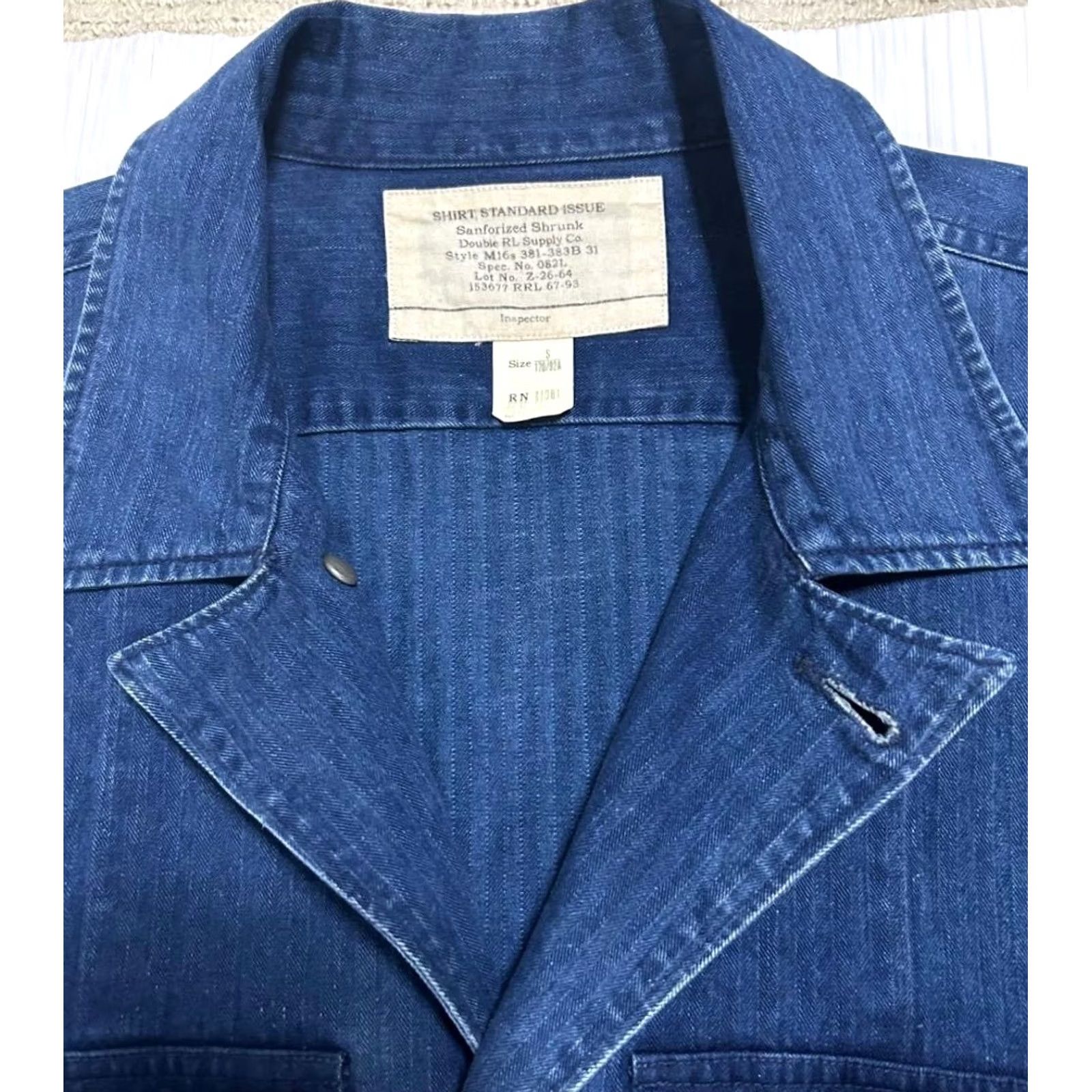 Ralph Lauren RRL Ralph Lauren Indigo Herringbone Coverall Jacket Size S Blue Used Men Size US 29 - 3 Thumbnail