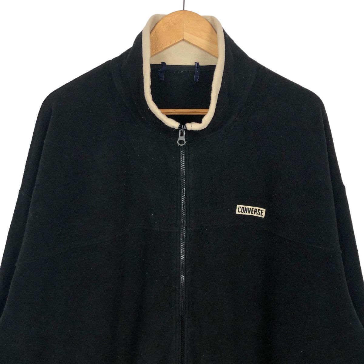 Converse Vintage 90s Converse Fleece Zipper Sweater Jacket Size US XXL / EU 58 / 5 - 2 Thumbnail