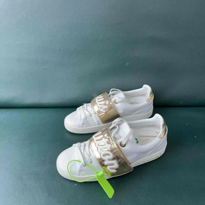 Louis Vuitton Louis Vuitton Casual Sneakers with Gold Accent -2508 Size US 6.5 / EU 39-40 - 1 Thumbnail