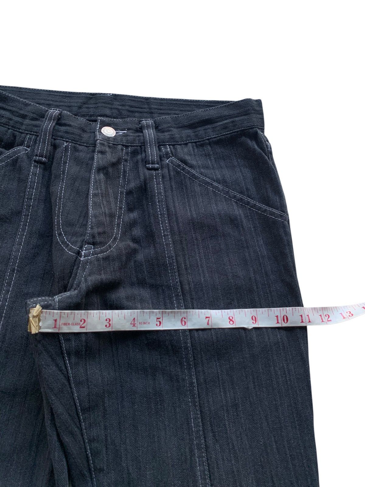 Tornado Mart TORNADO MART FLARE LACE UP PUNK KMRII STYLE RARE DENIM Size US 31 - 19 Thumbnail