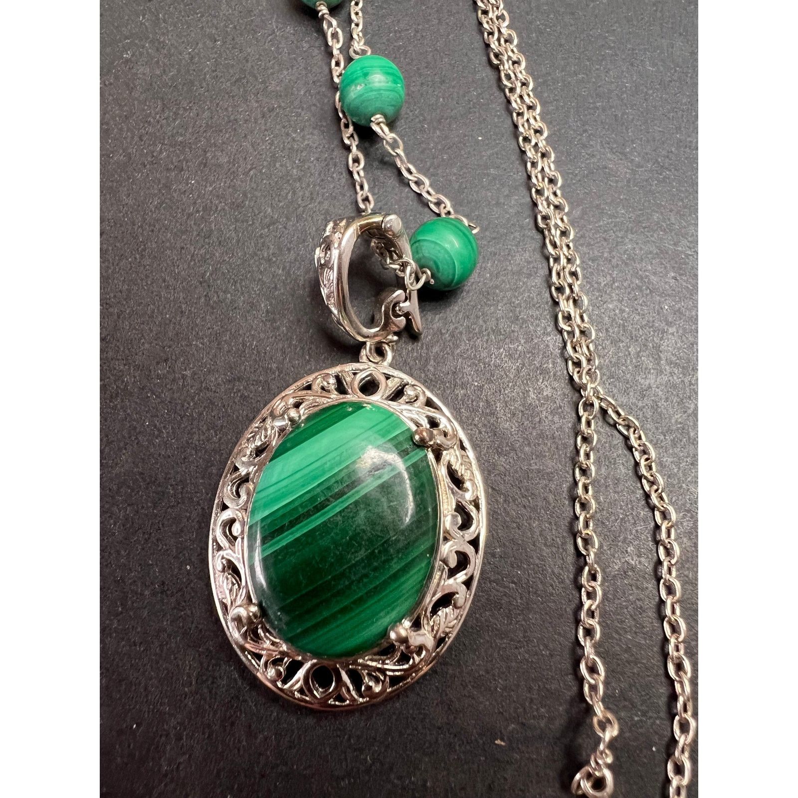 Other Karis African malachite 18 inch necklace in platinum bond Size ONE SIZE - 7 Thumbnail